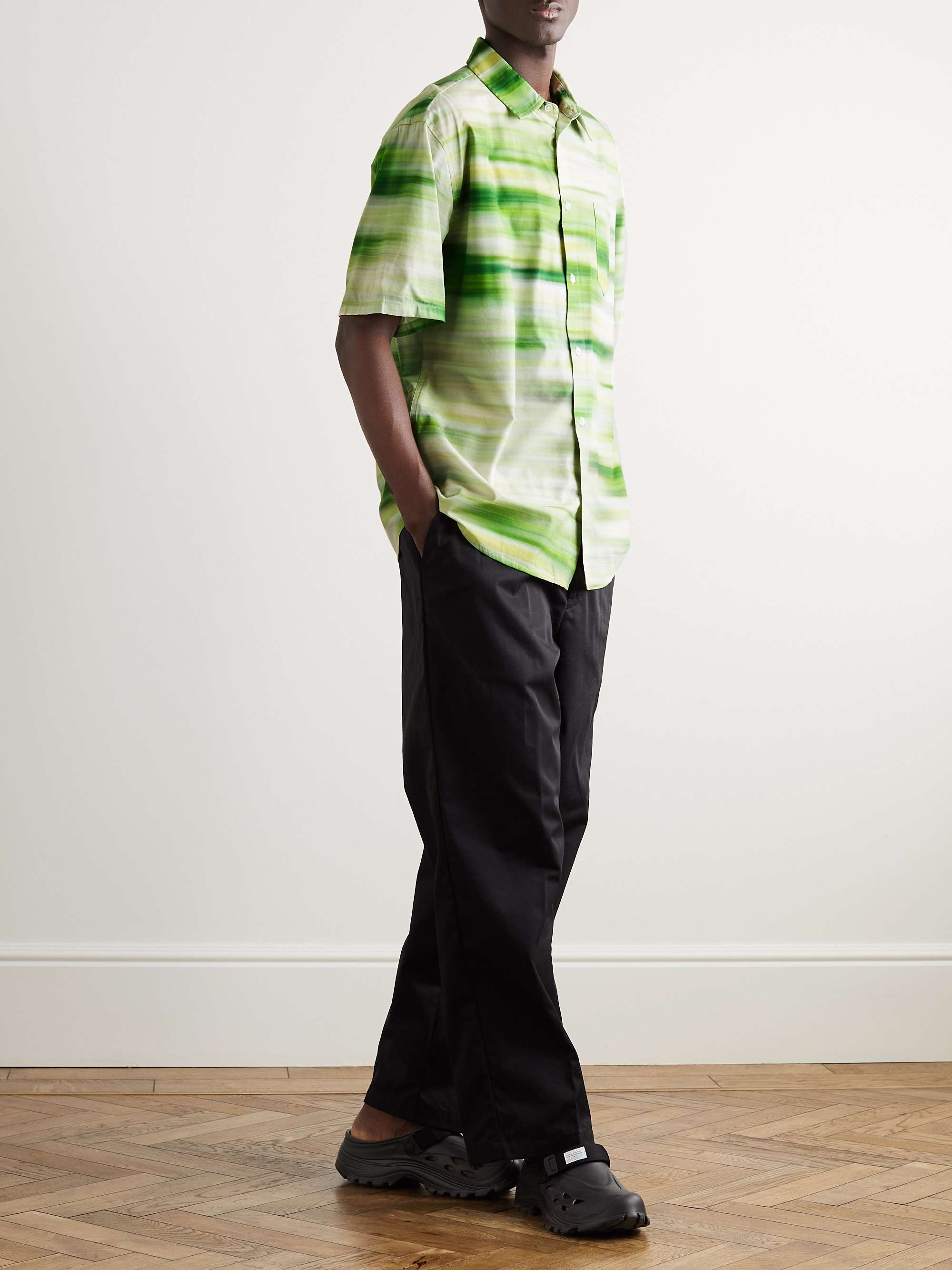 JOHN ELLIOTT Printed Cotton-Blend Voile Shirt
