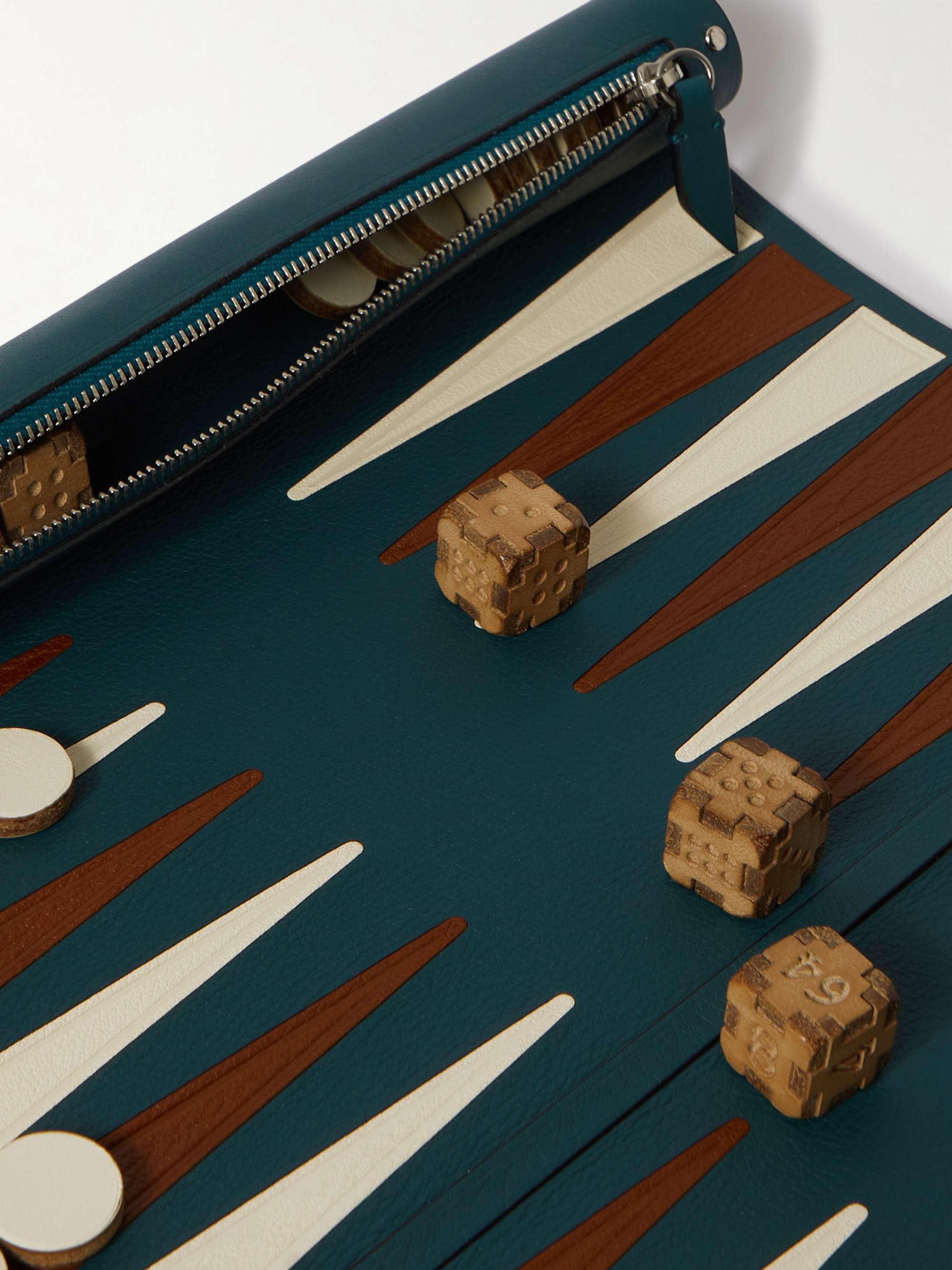 MÉTIER Backgammon-Spiel aus Leder für unterwegs