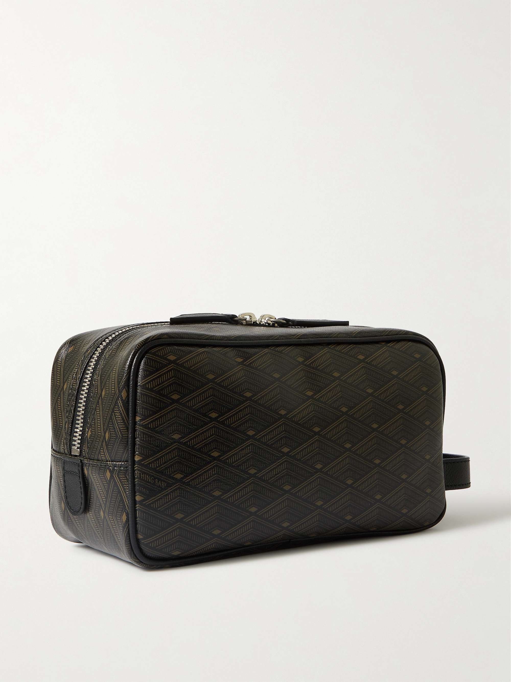 MÉTIER From Dusk Till Dawn Printed Leather-Trimmed Canvas Wash Bag