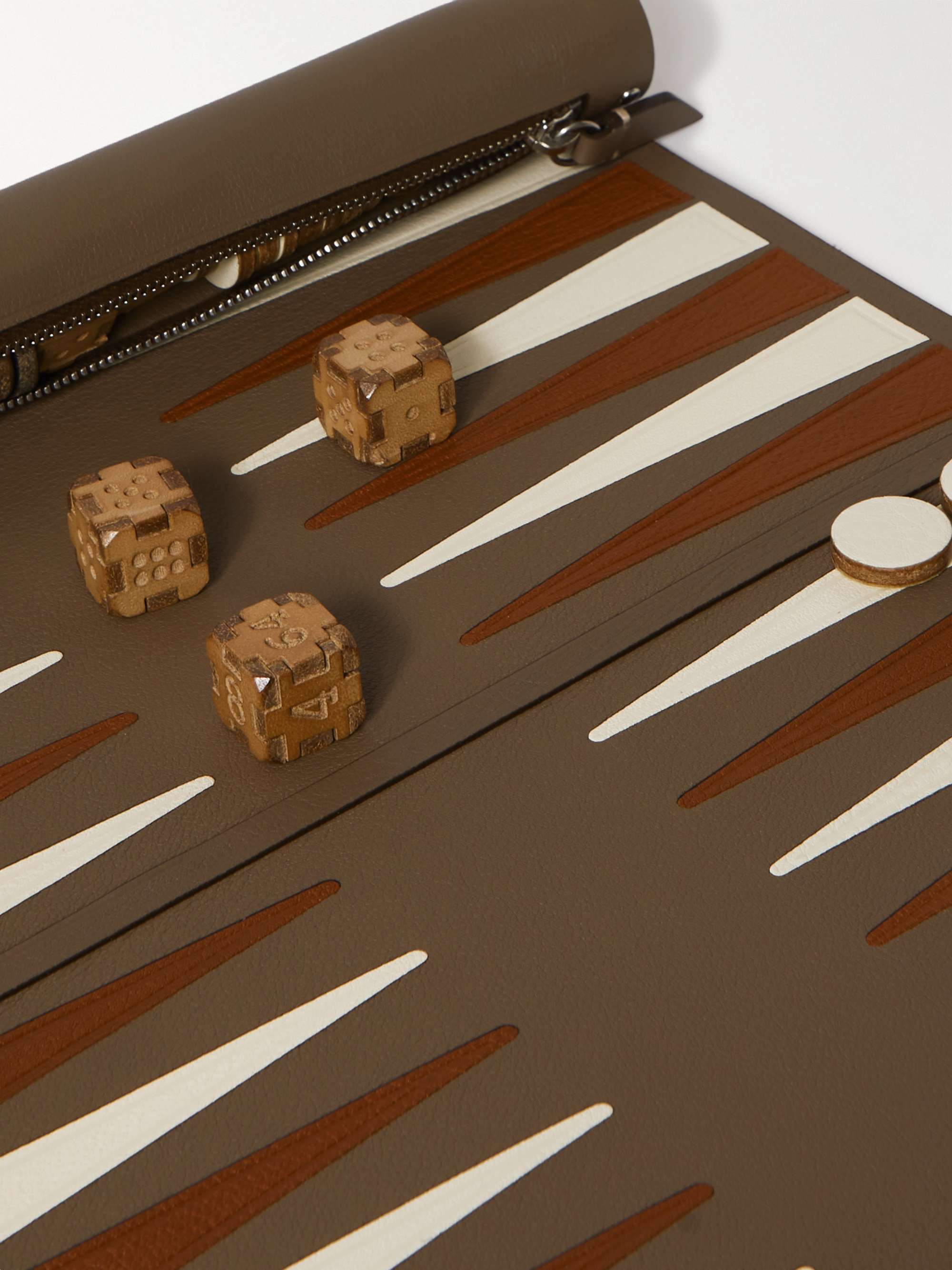 MÉTIER Portable Leather Backgammon Set