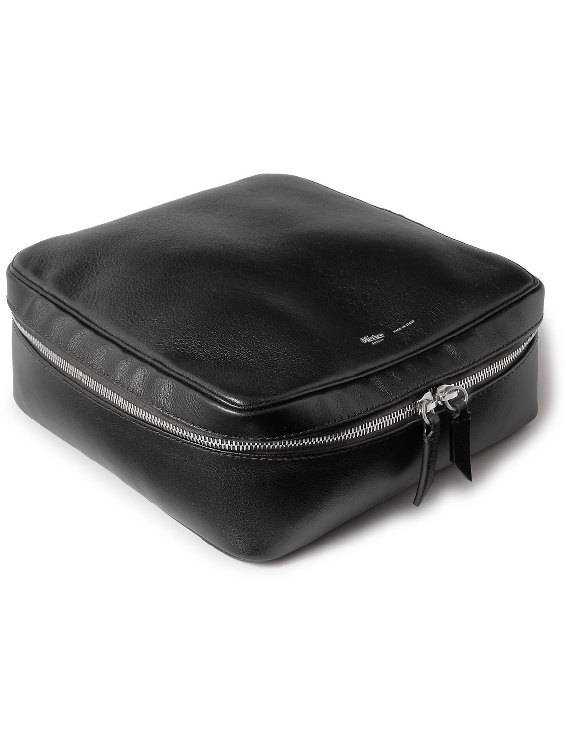 Metier Small Full-grain Leather Clothing Pouch In Brown