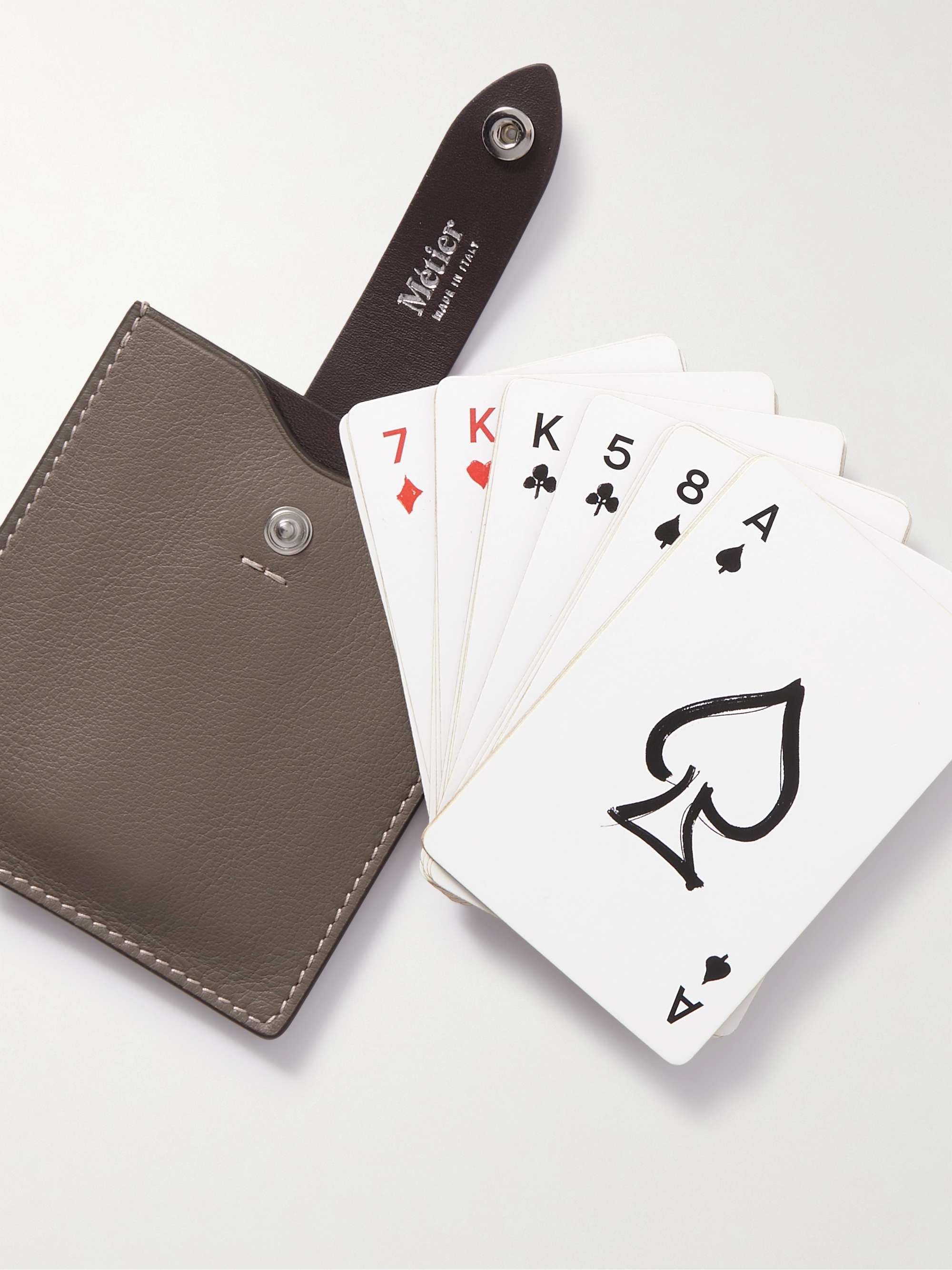 Playing Cards With Leather Case