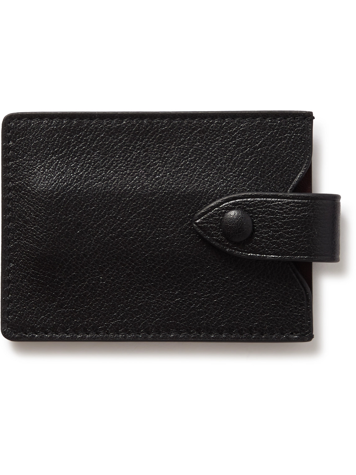 Metier Full-grain Leather Cardholder In Black
