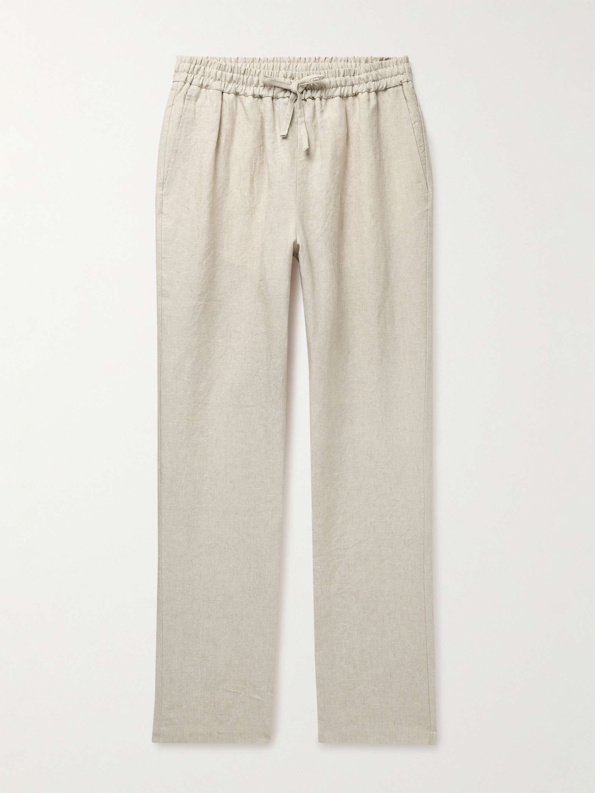 DE BONNE FACTURE Straight-Leg Linen Drawstring Trousers for Men | MR PORTER