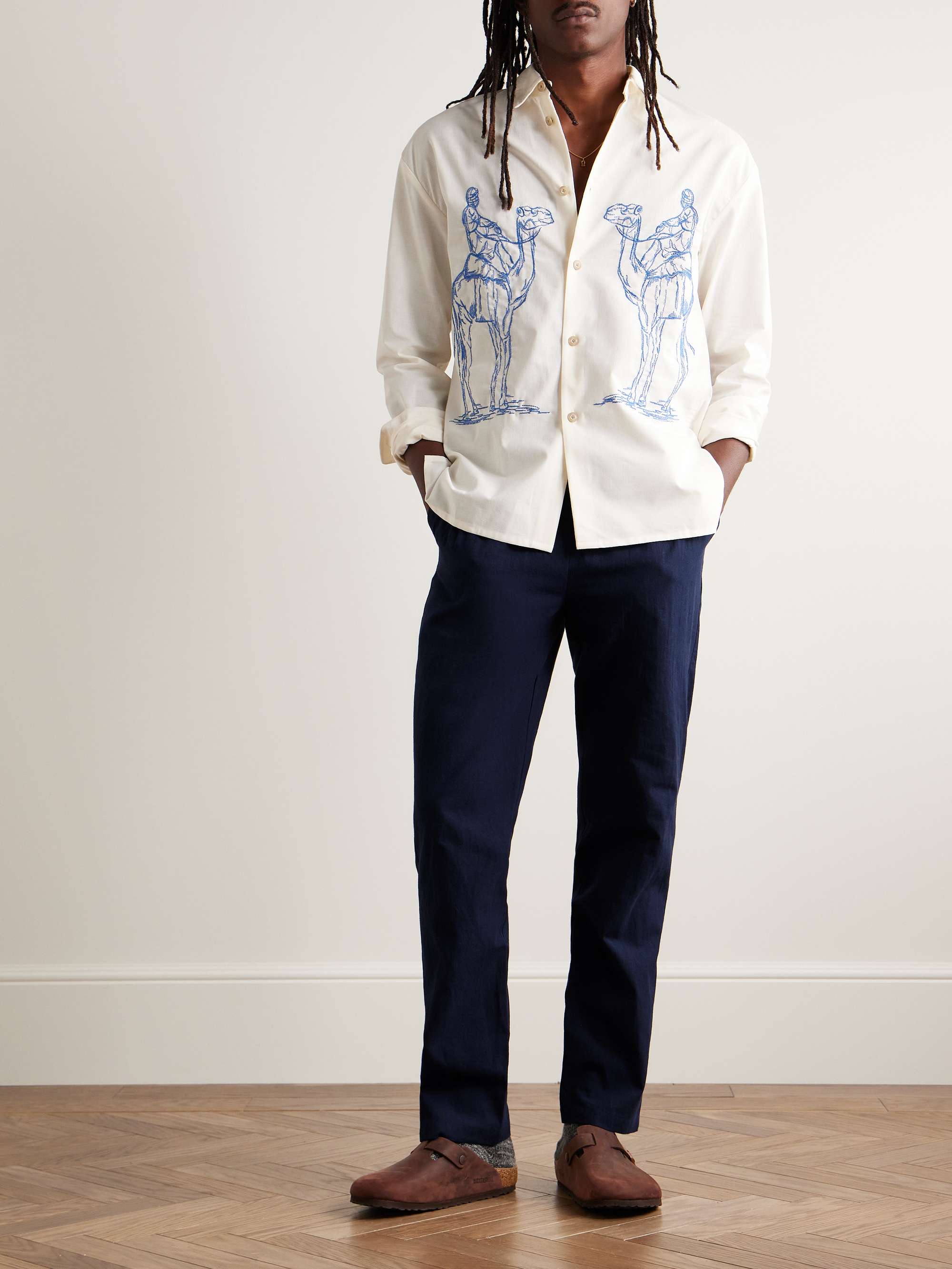 DE BONNE FACTURE StraightLeg Linen Drawstring Trousers for Men MR PORTER