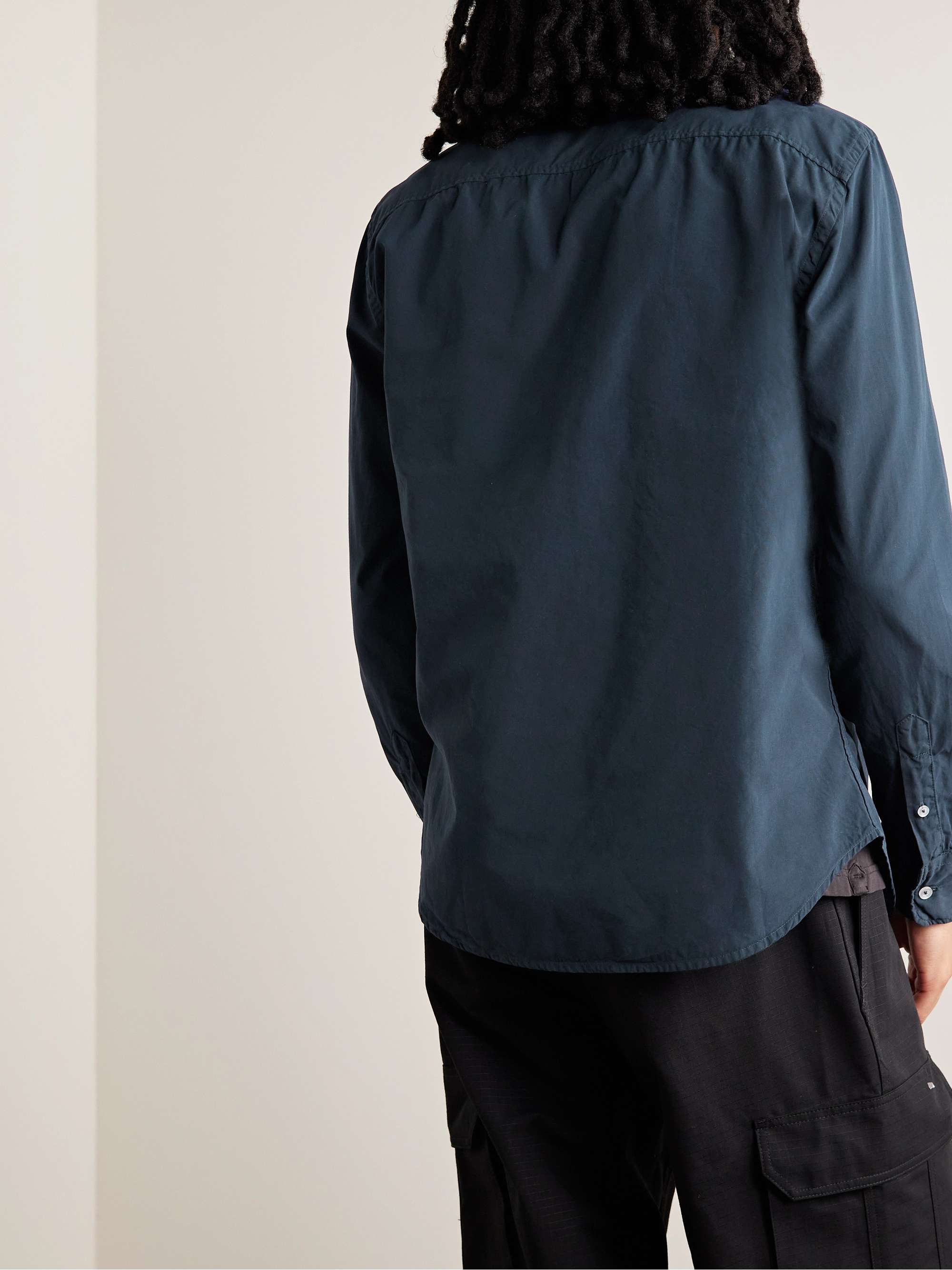 SAVE KHAKI UNITED Standard Garment-Dyed Cotton-Poplin Shirt
