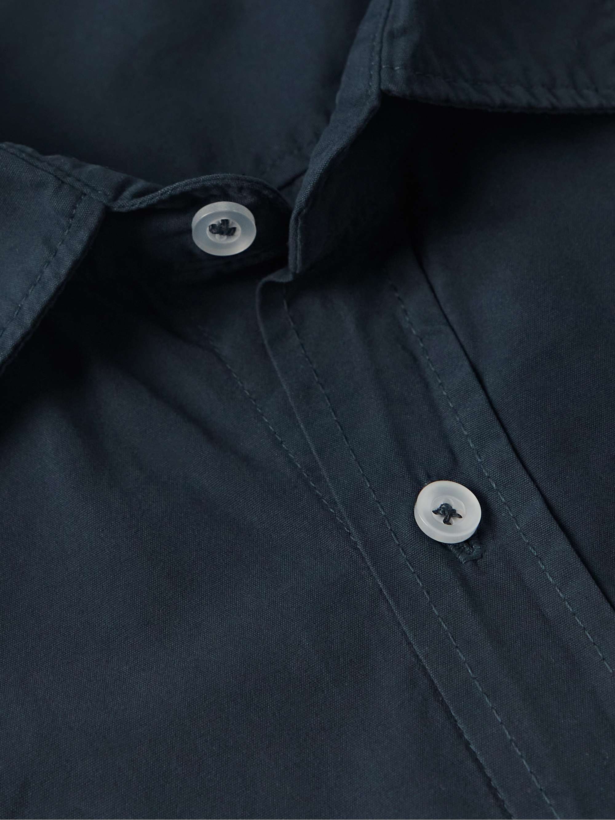 SAVE KHAKI UNITED Standard Garment-Dyed Cotton-Poplin Shirt