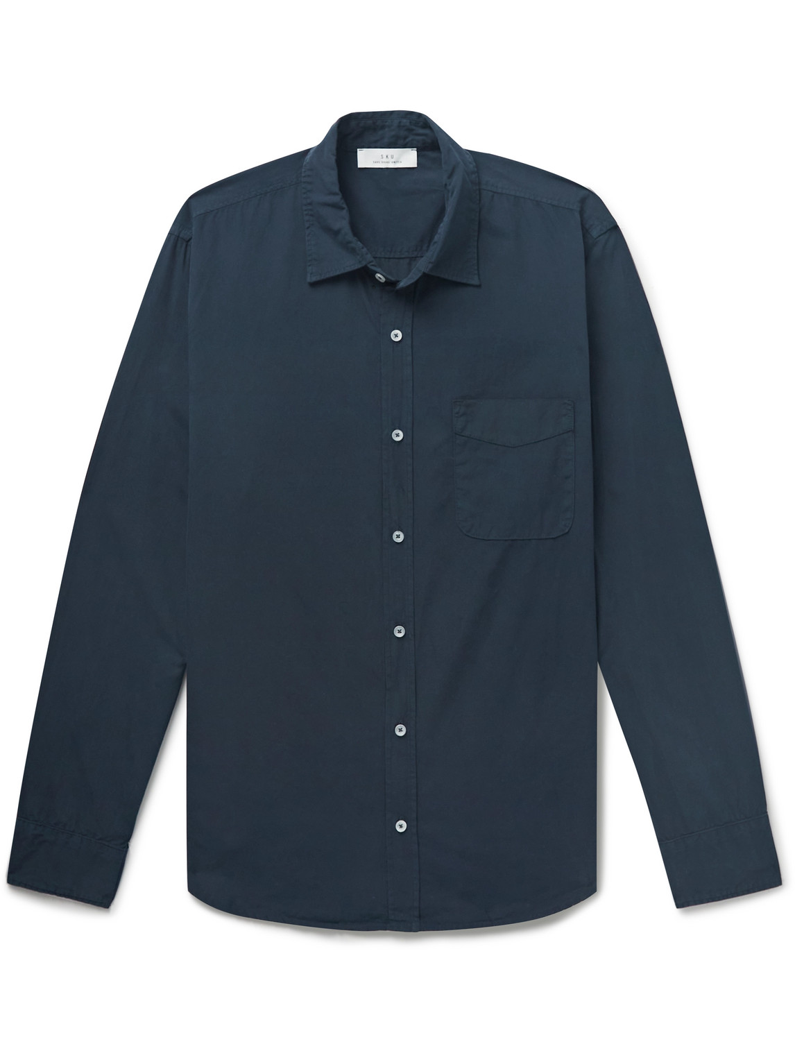 Garment-Dyed Cotton-Poplin Shirt