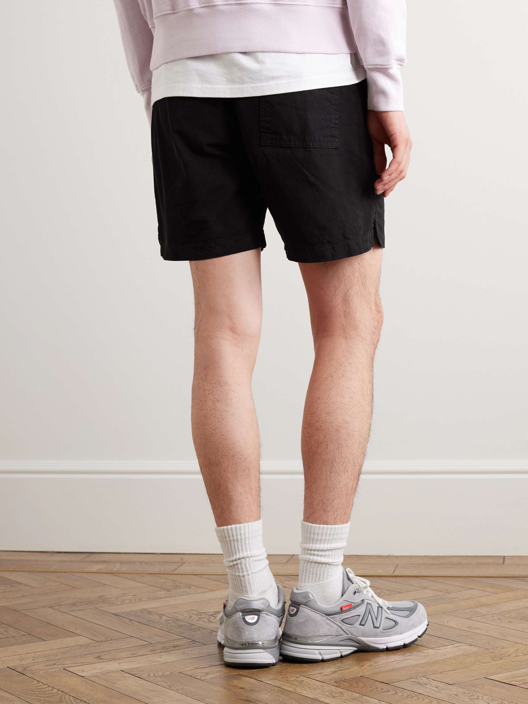 SAVE KHAKI UNITED Easy Straight-Leg Cotton-Twill Drawstring Shorts