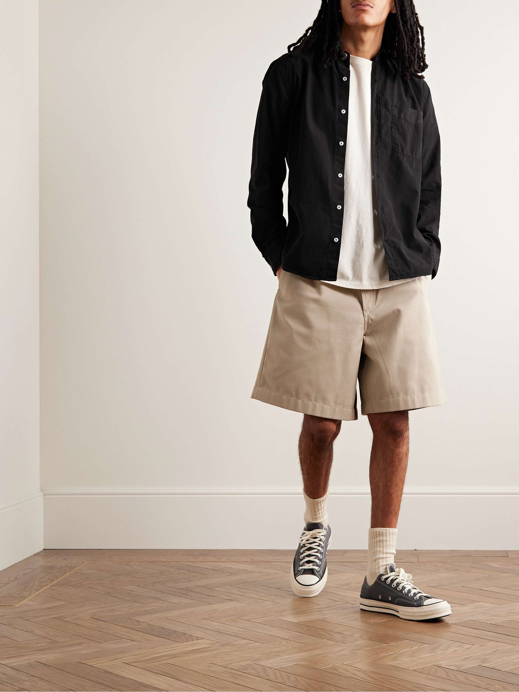 SAVE KHAKI UNITED Standard Garment-Dyed Cotton-Poplin Shirt