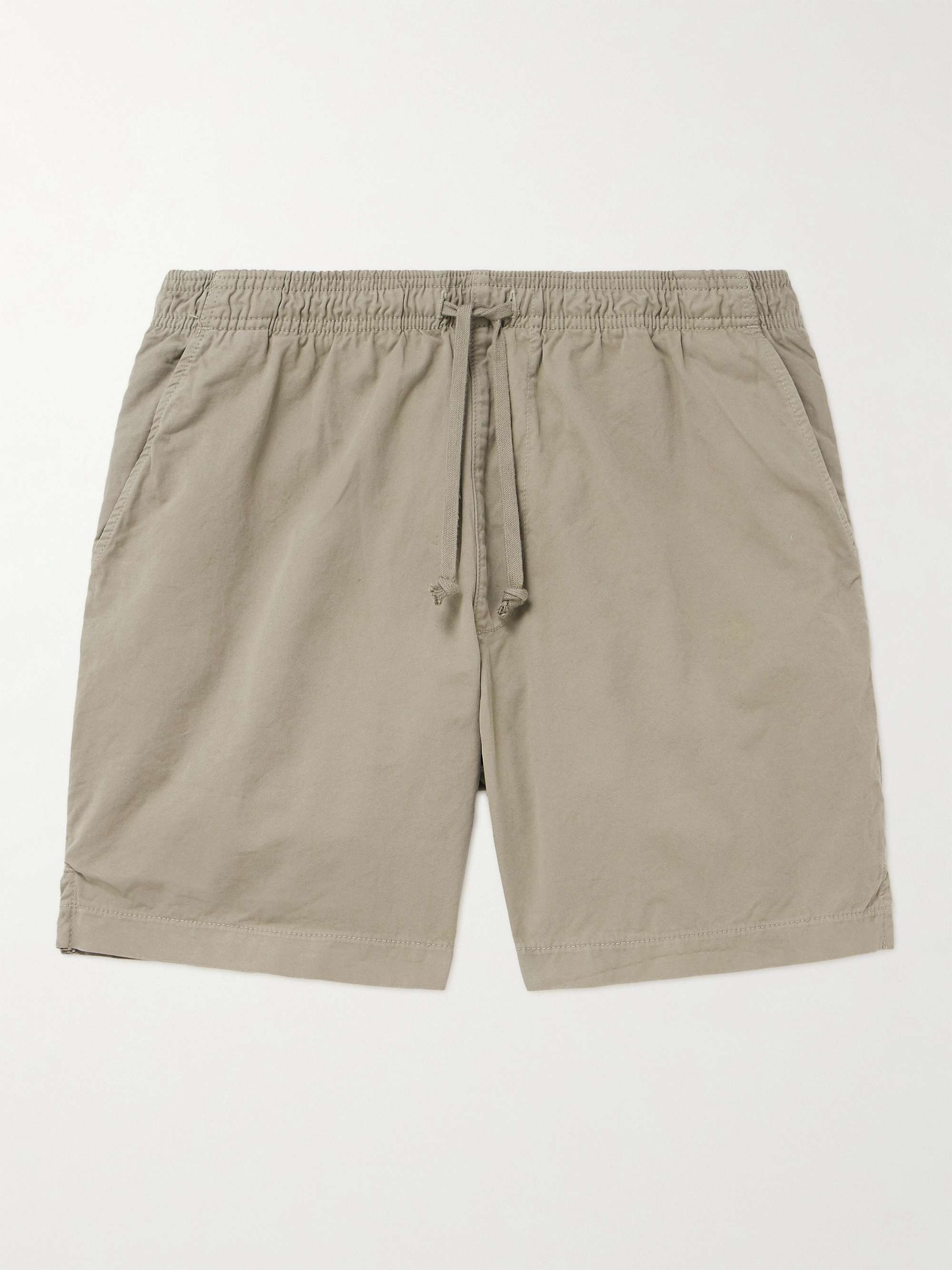 Easy Straight-Leg Cotton-Twill Drawstring Shorts