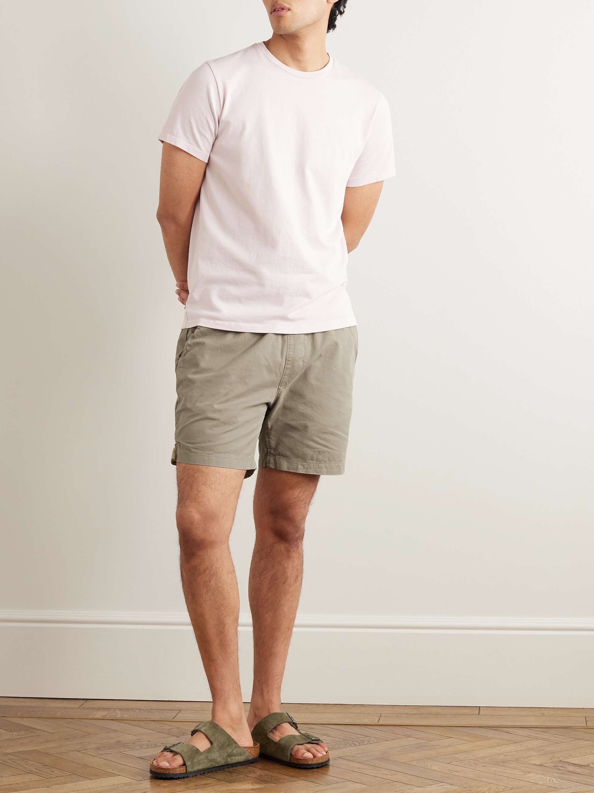 Easy Straight-Leg Cotton-Twill Drawstring Shorts