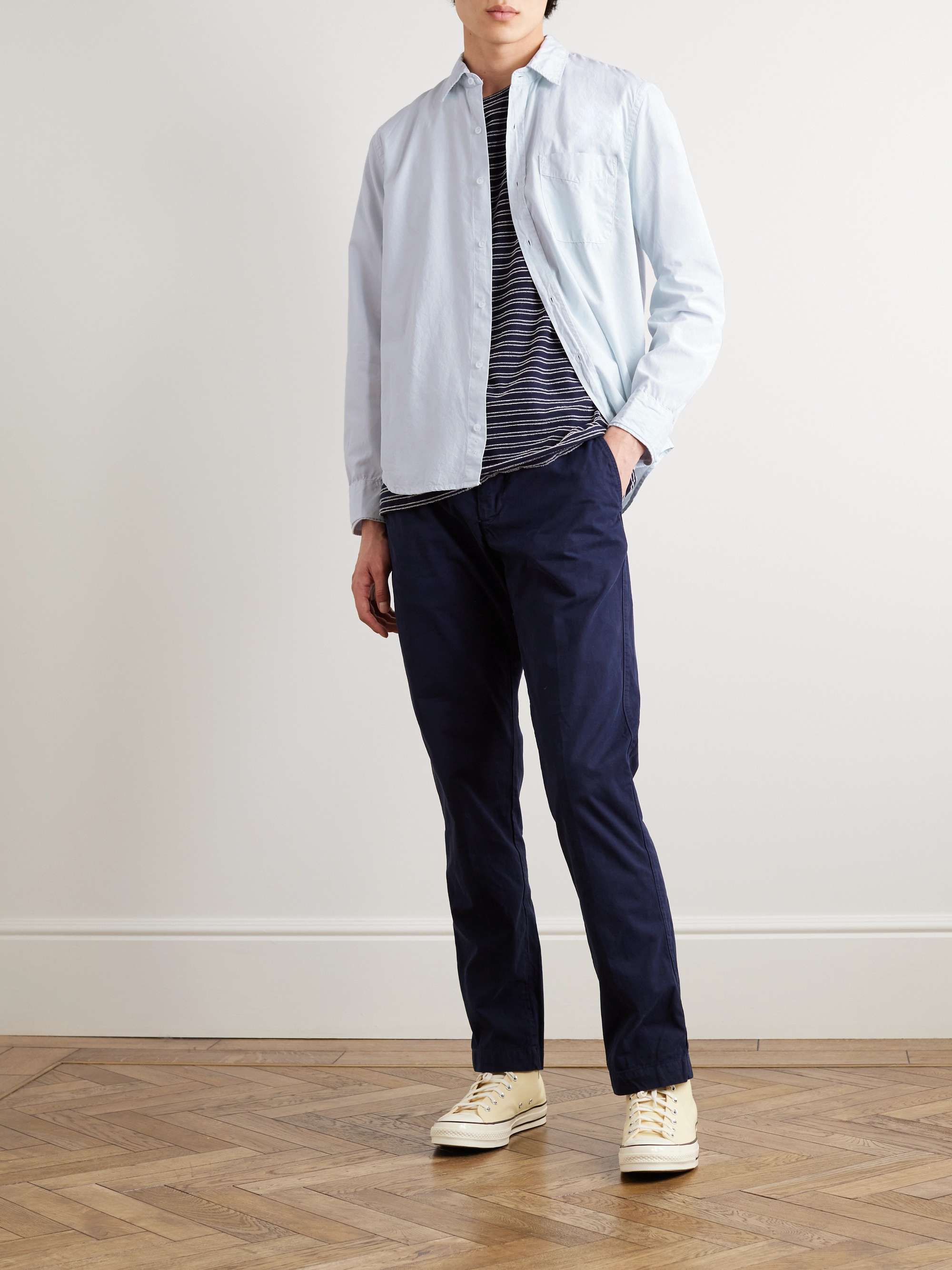 SAVE KHAKI UNITED Standard Garment-Dyed Cotton-Poplin Shirt