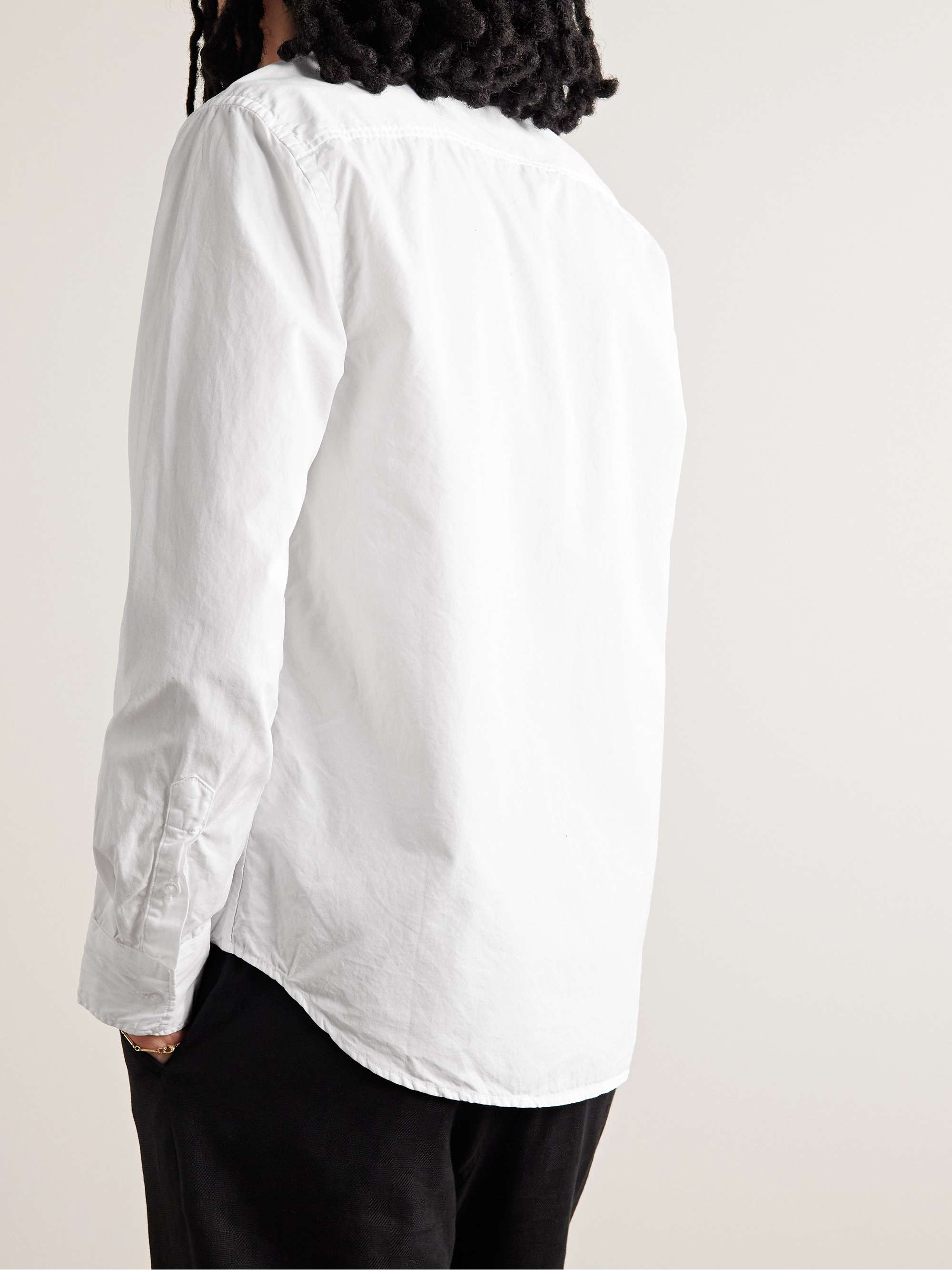 SAVE KHAKI UNITED Standard Garment-Dyed Cotton-Poplin Shirt