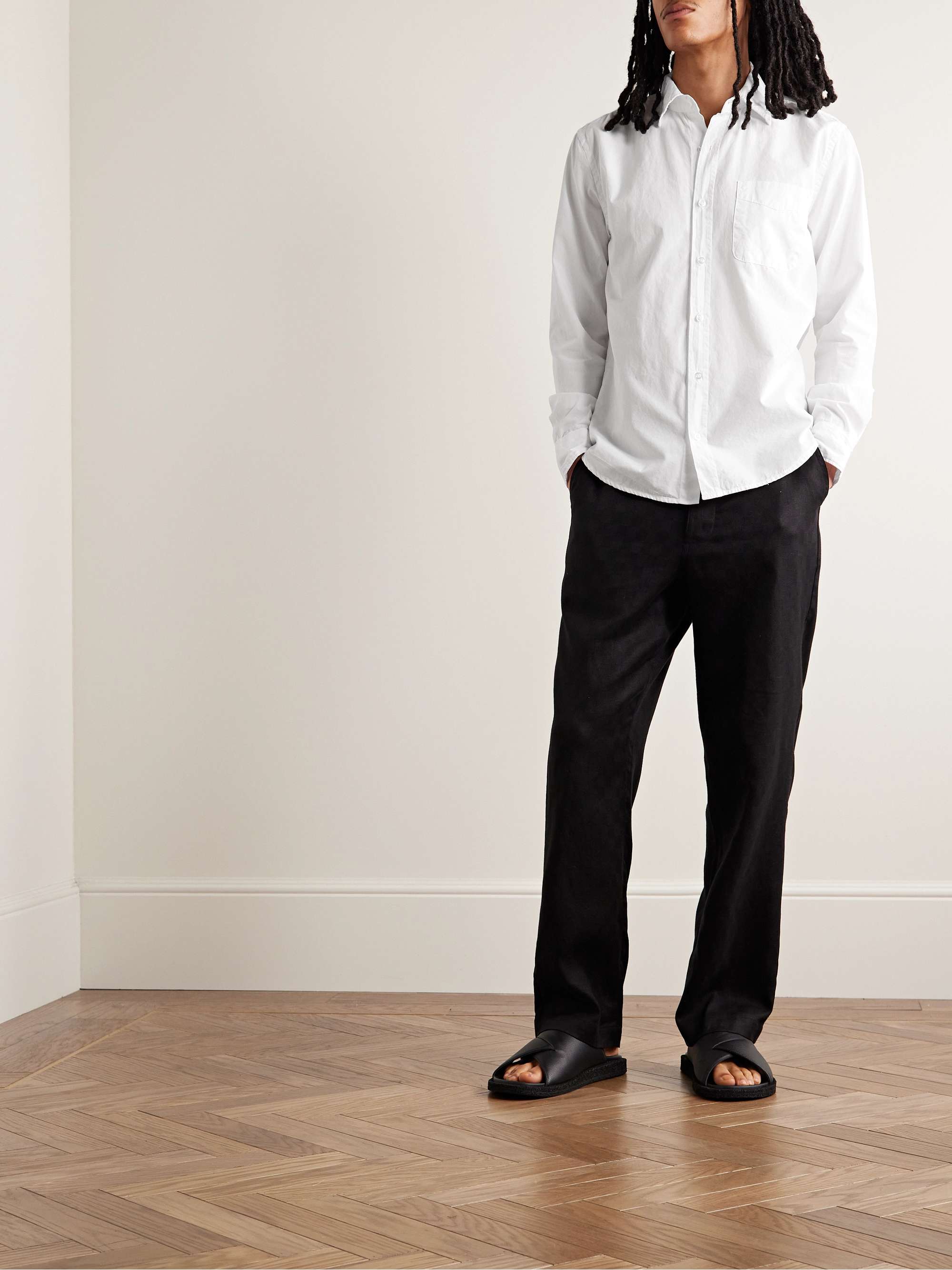 SAVE KHAKI UNITED Standard Garment-Dyed Cotton-Poplin Shirt