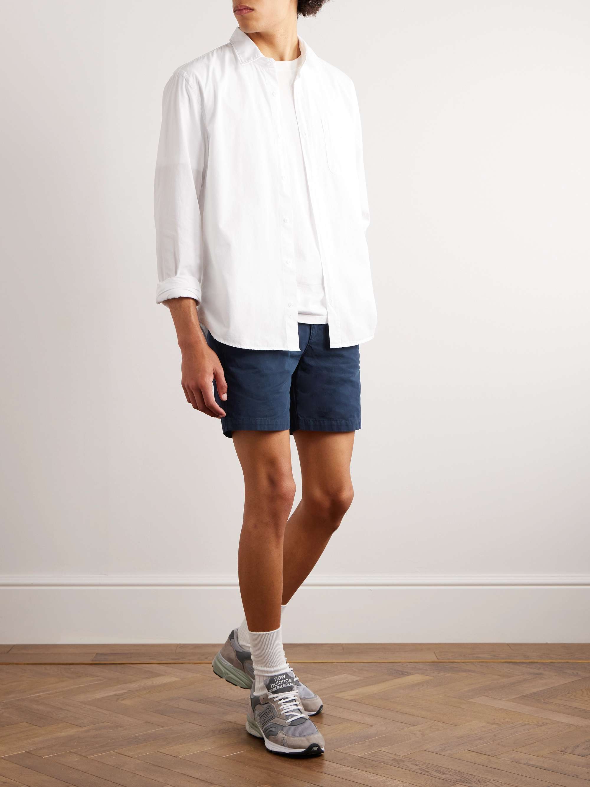 SAVE KHAKI UNITED Slim-Fit Straight-Leg Cotton-Twill Shorts | MR PORTER