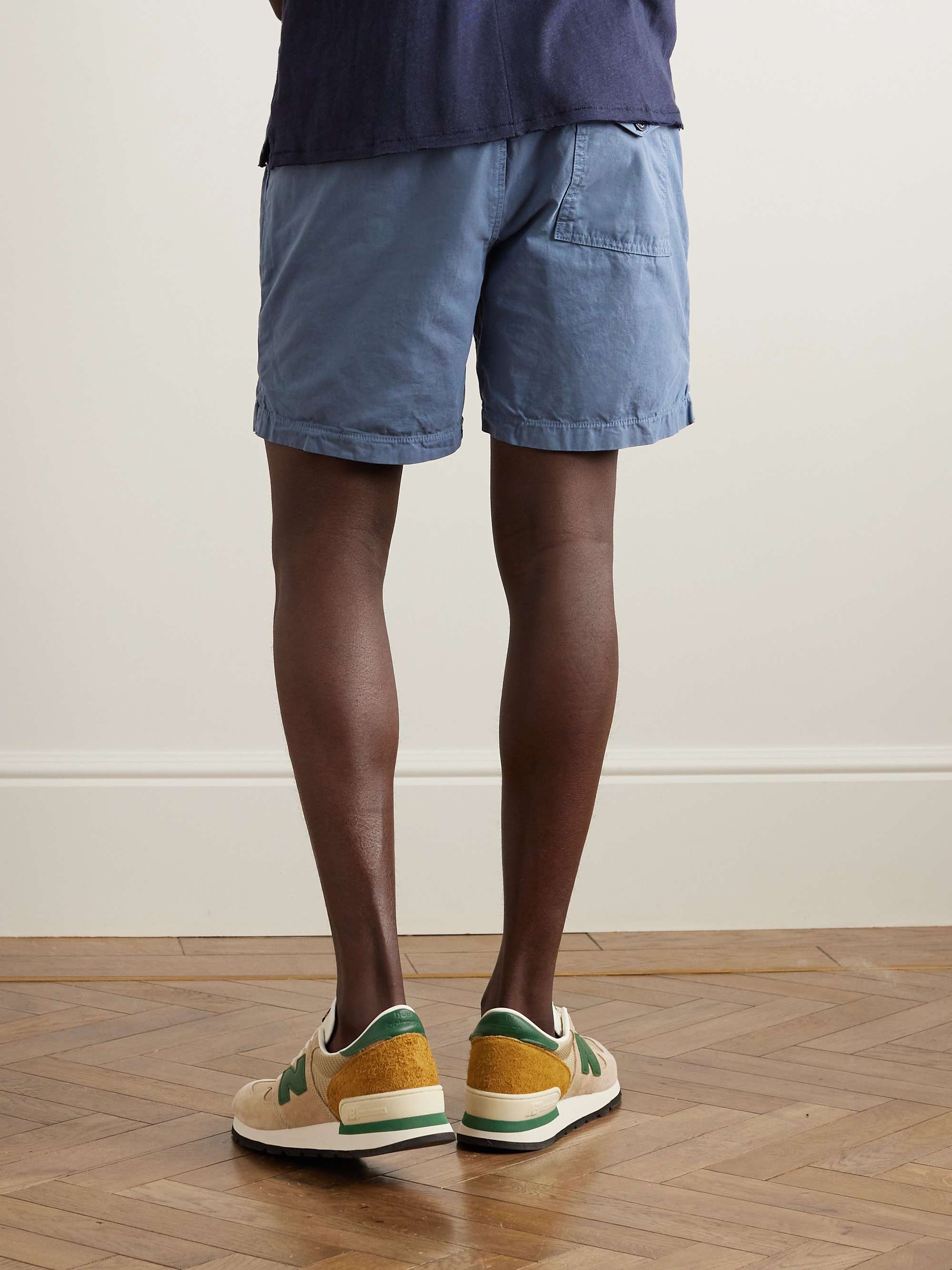 SAVE KHAKI UNITED Easy Straight-Leg Cotton-Twill Drawstring Shorts
