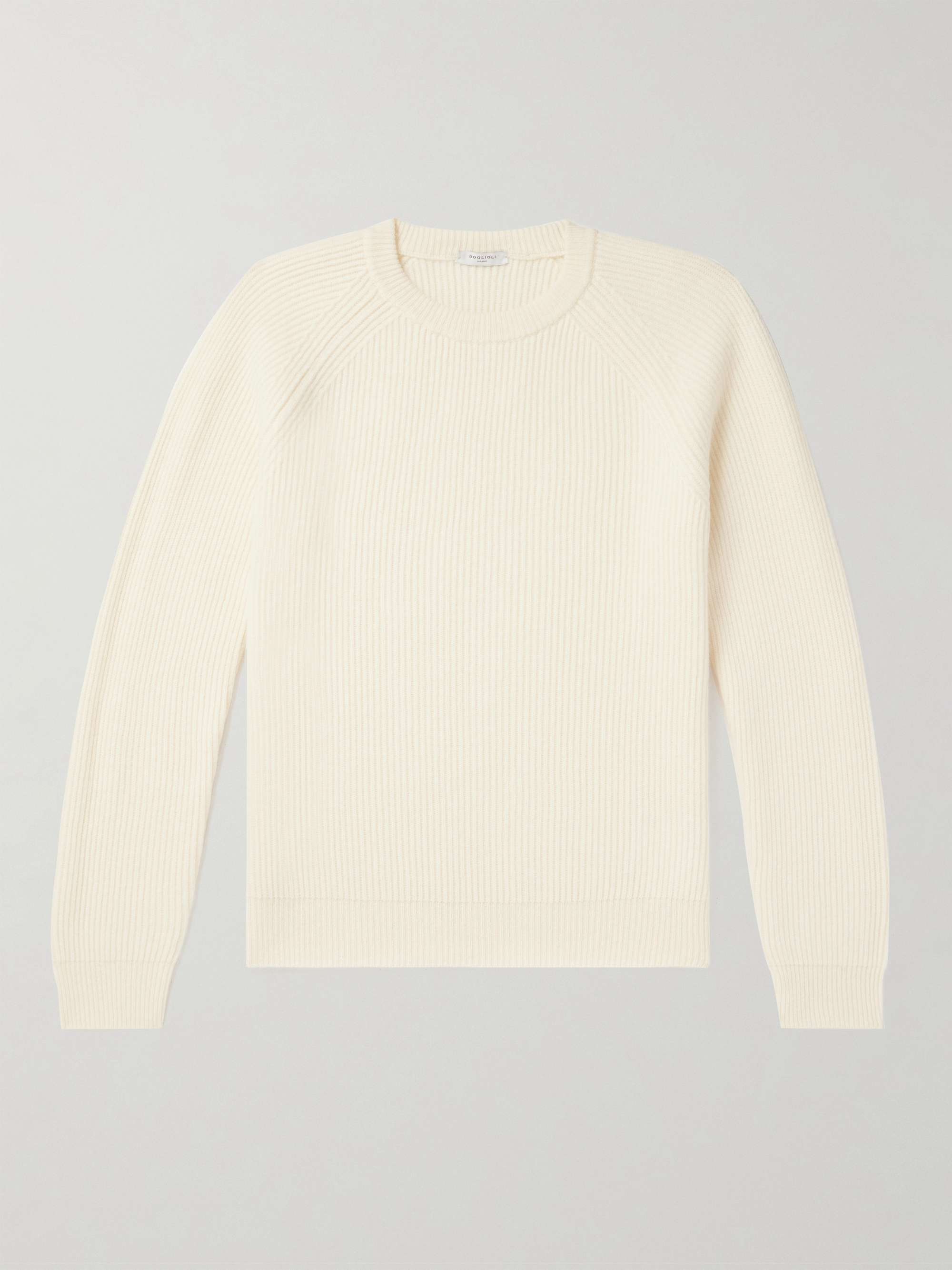 BOGLIOLI Ribbed Wool and Cashmere-Blend Sweater for Men | MR PORTER