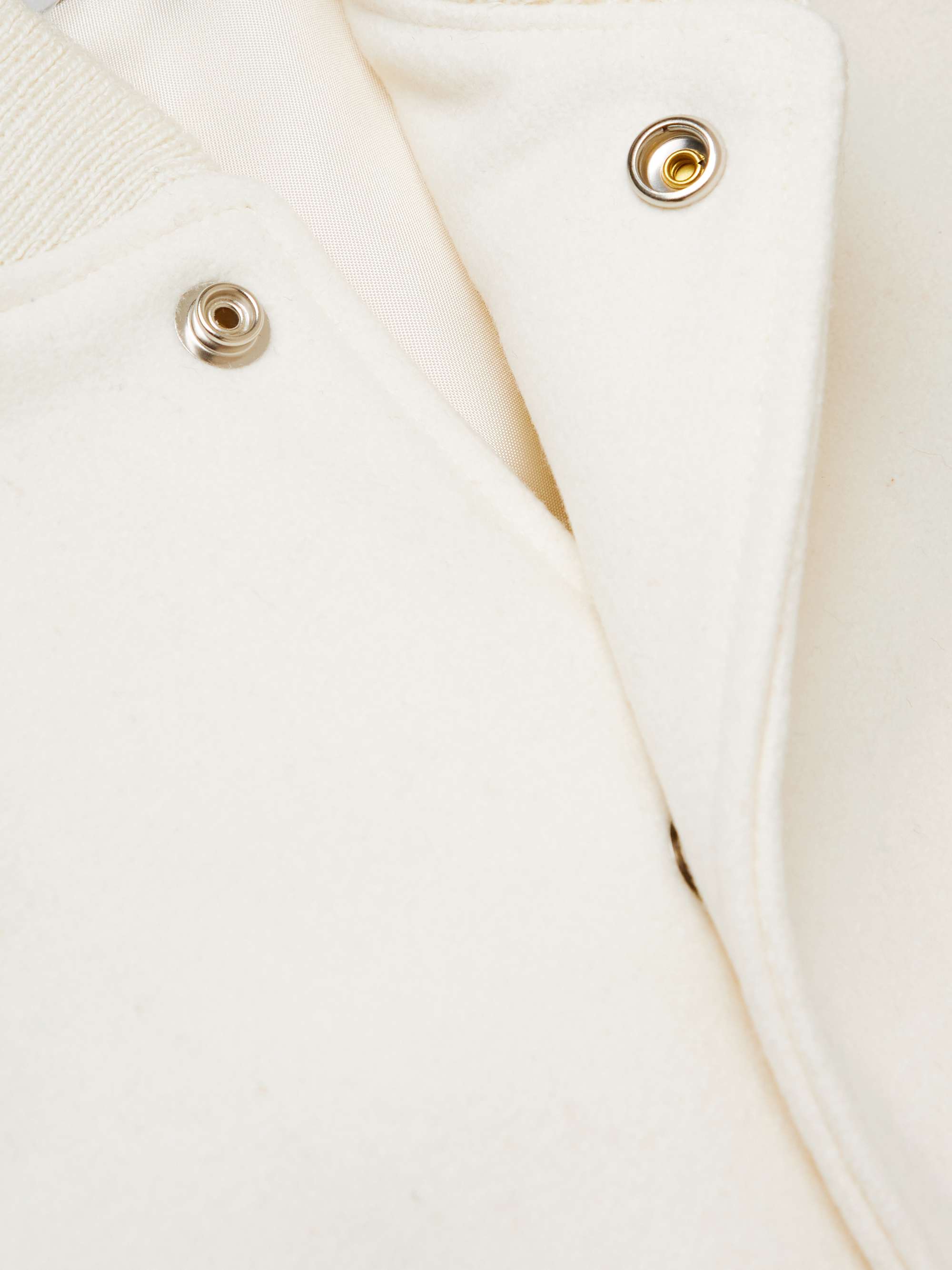 GOLDEN BEAR The Hayes Leather-Trimmed Wool-Blend Varsity Jacket