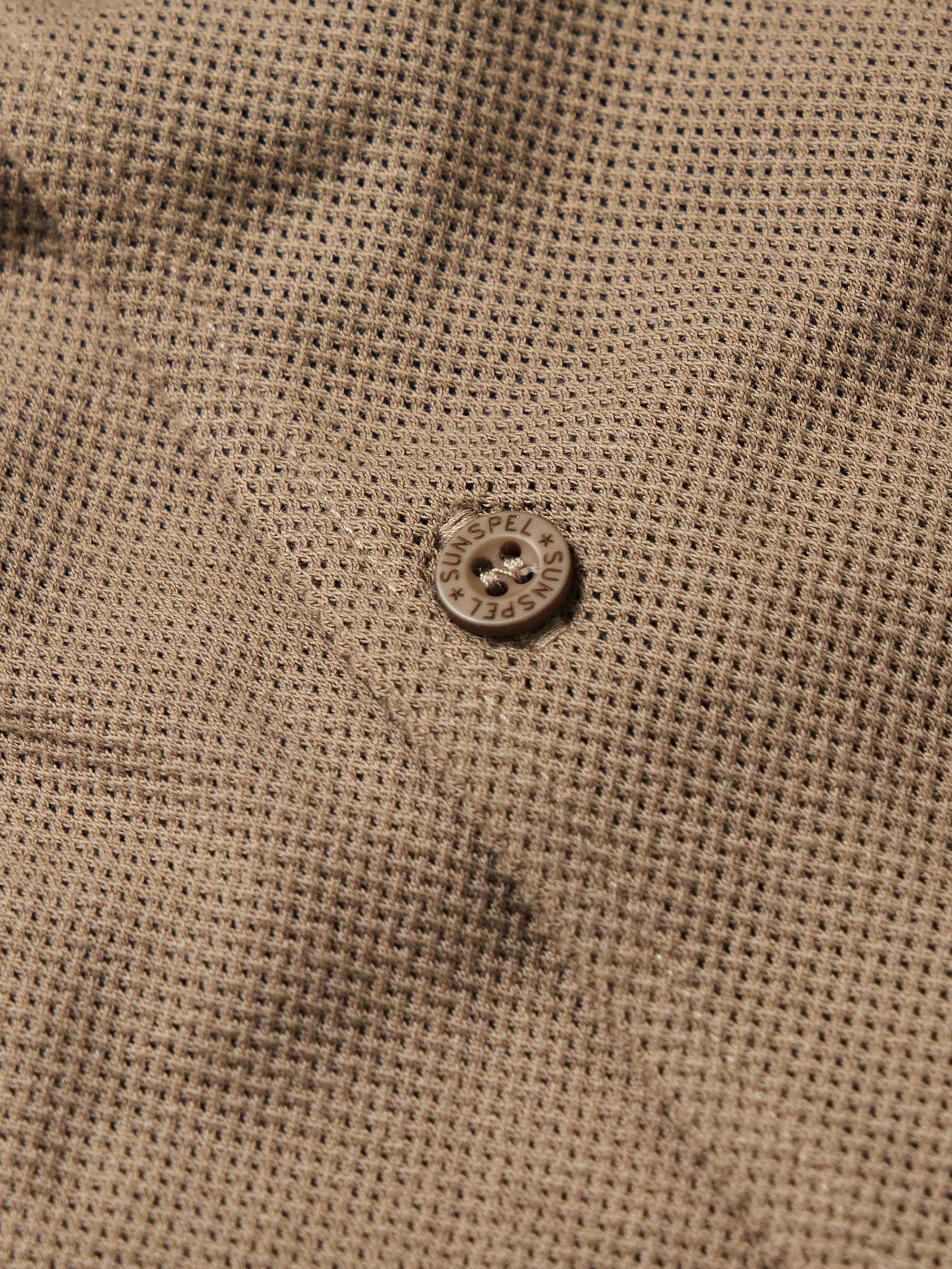 SUNSPEL Riviera Camp-Collar Honeycomb-Knit Cotton Shirt