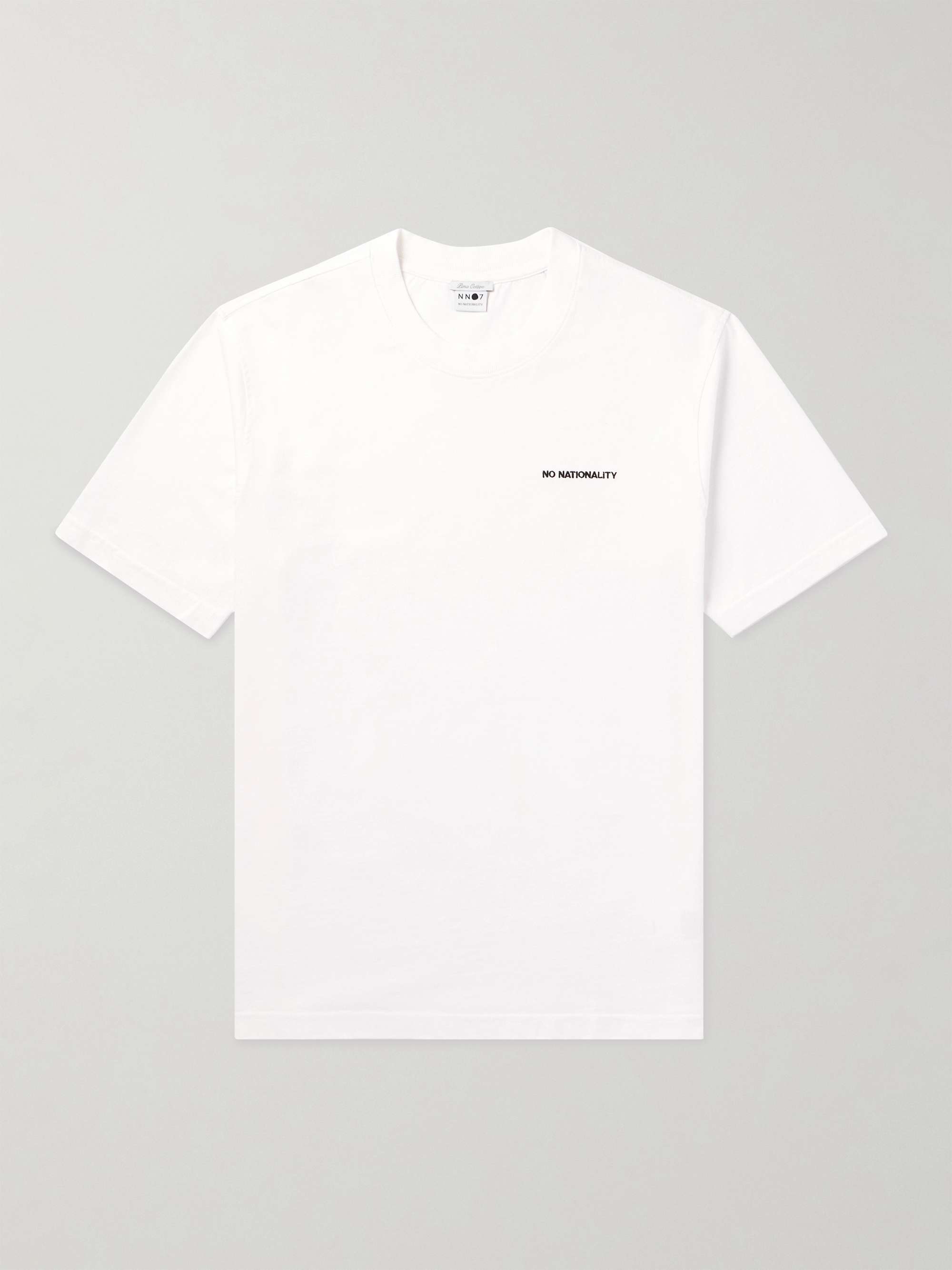 NN07 Adam 3209 Logo-Embroidered Pima Cotton-Jersey T-Shirt for Men | MR ...