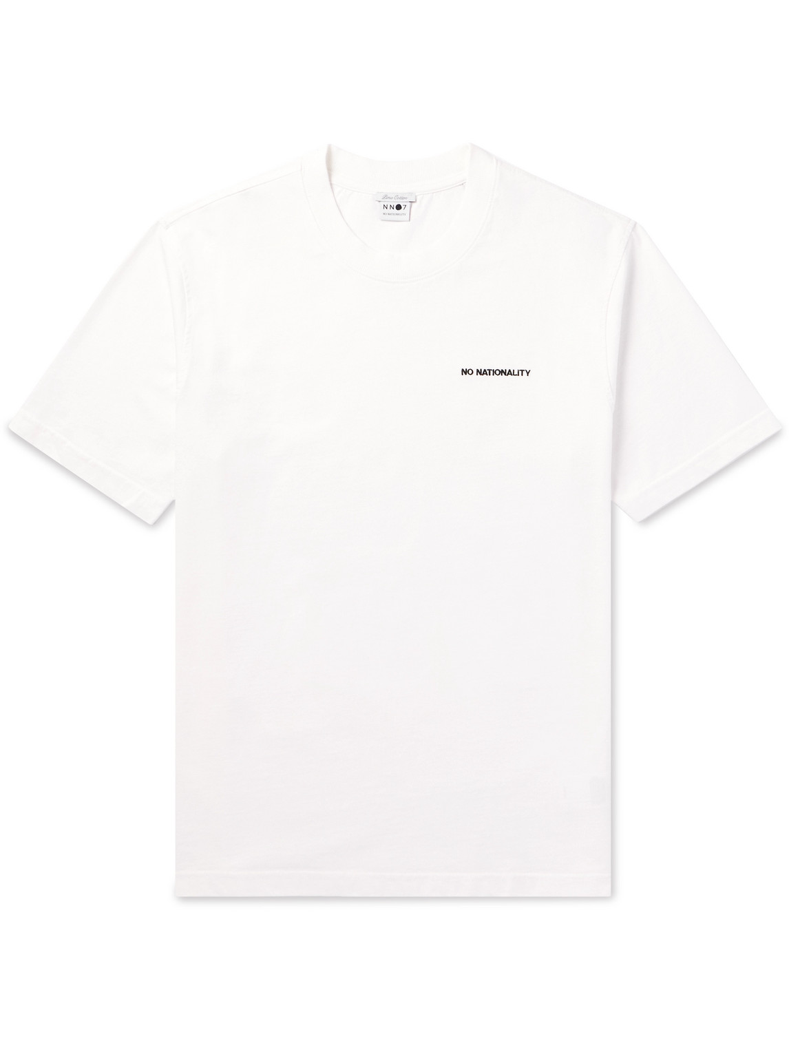Nn07 Adam Logo-embroidered Cotton T-shirt In White
