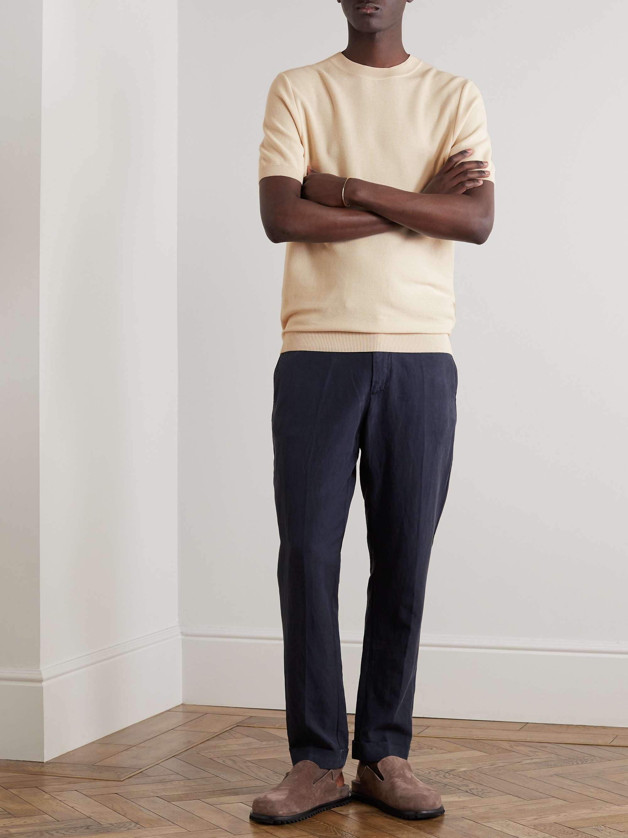 SUNSPEL Knitted Cotton T-Shirt