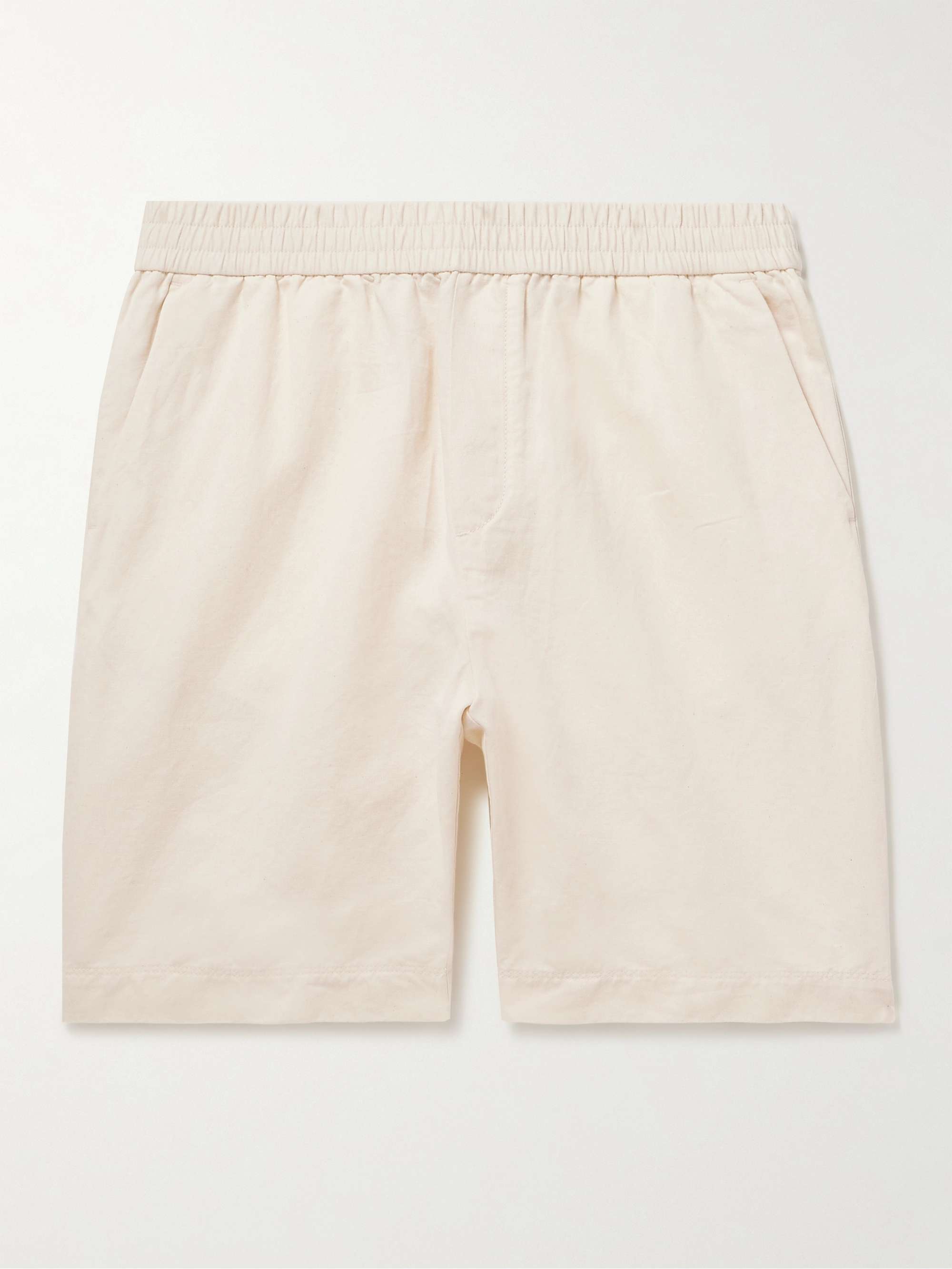 SUNSPEL Straight-Leg Cotton and Linen-Blend Twill Shorts for Men | MR PORTER