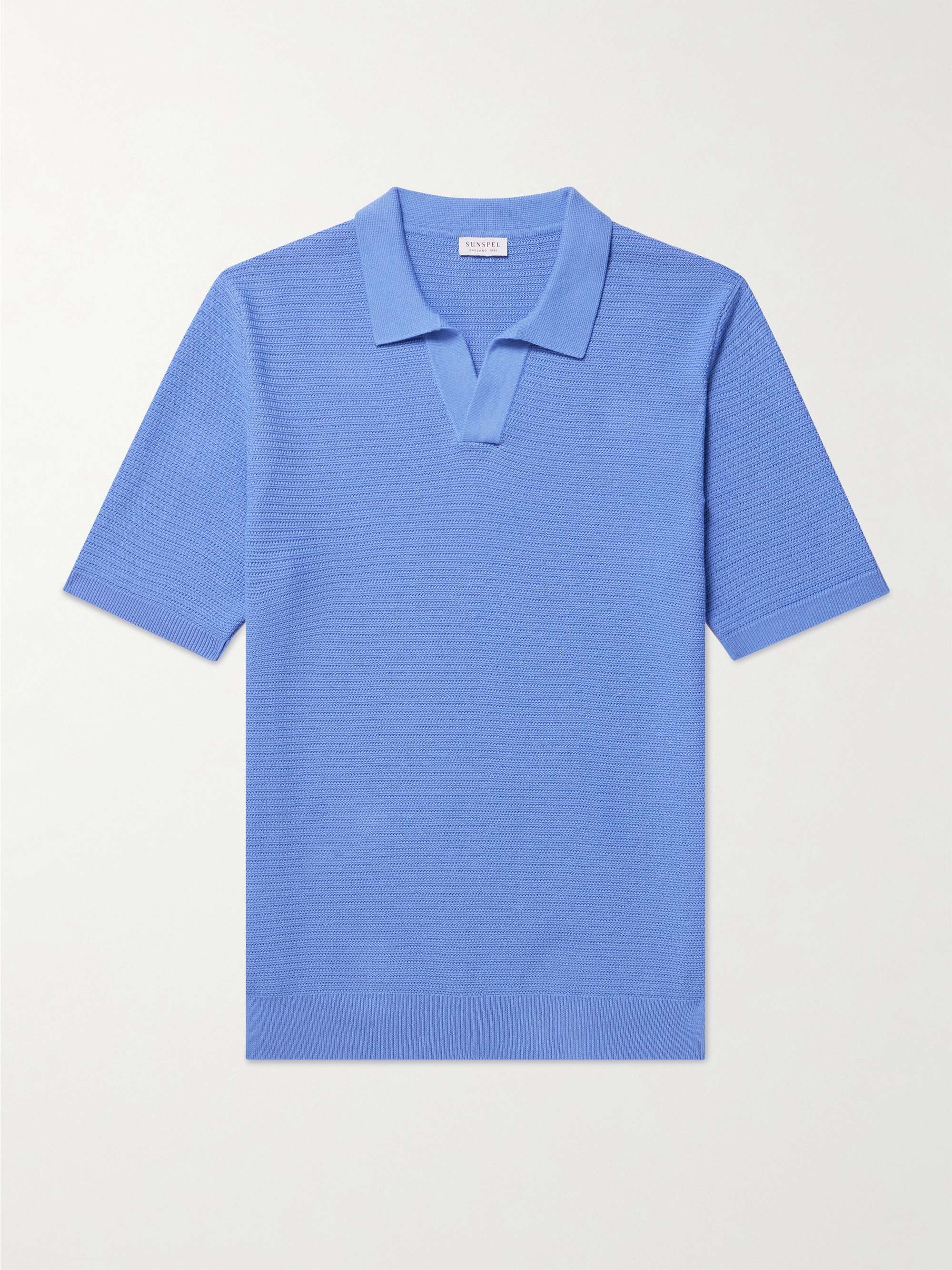 SUNSPEL Knitted Cotton Polo Shirt for Men | MR PORTER