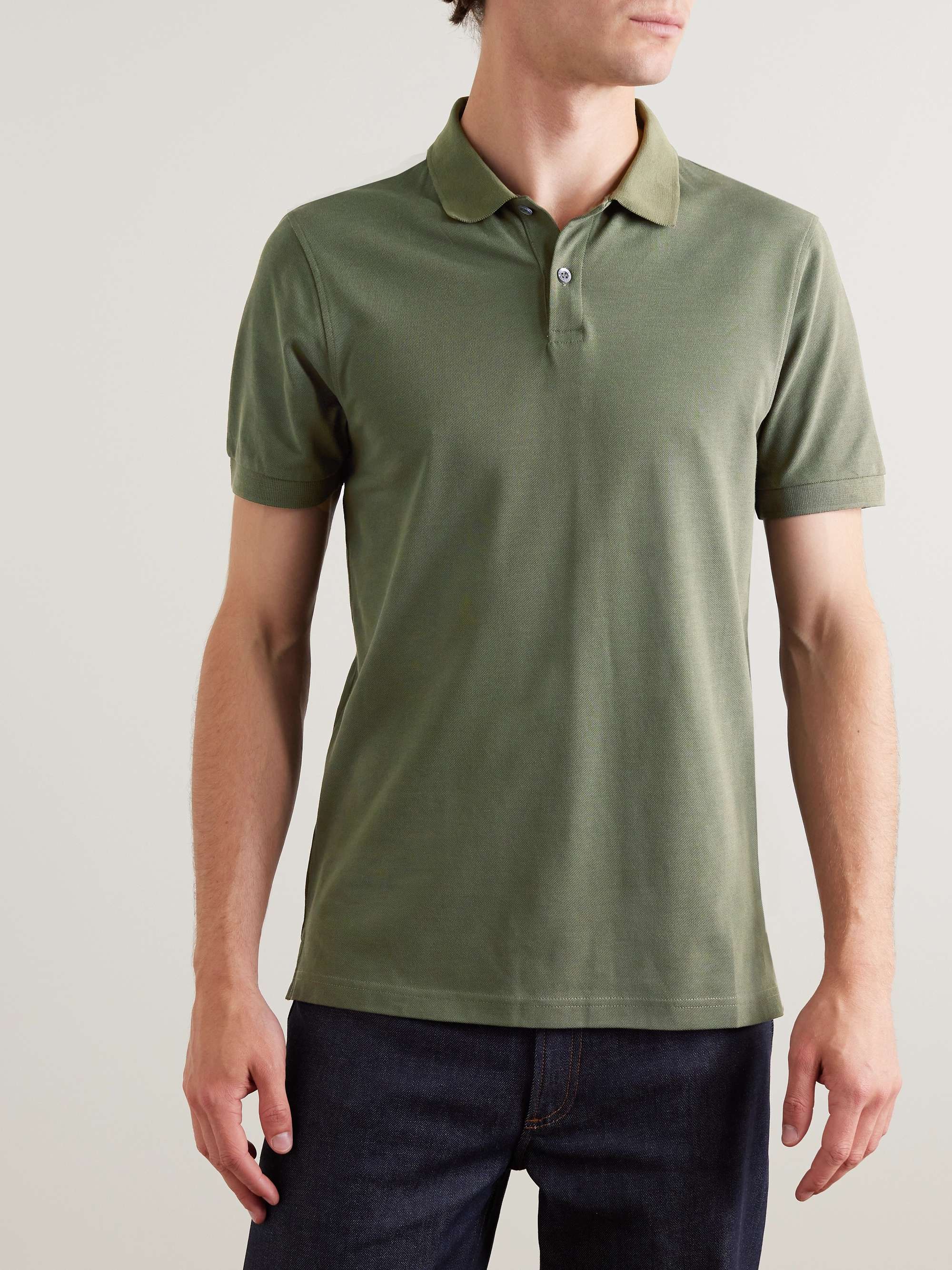 SUNSPEL Cotton-Piqué Polo Shirt