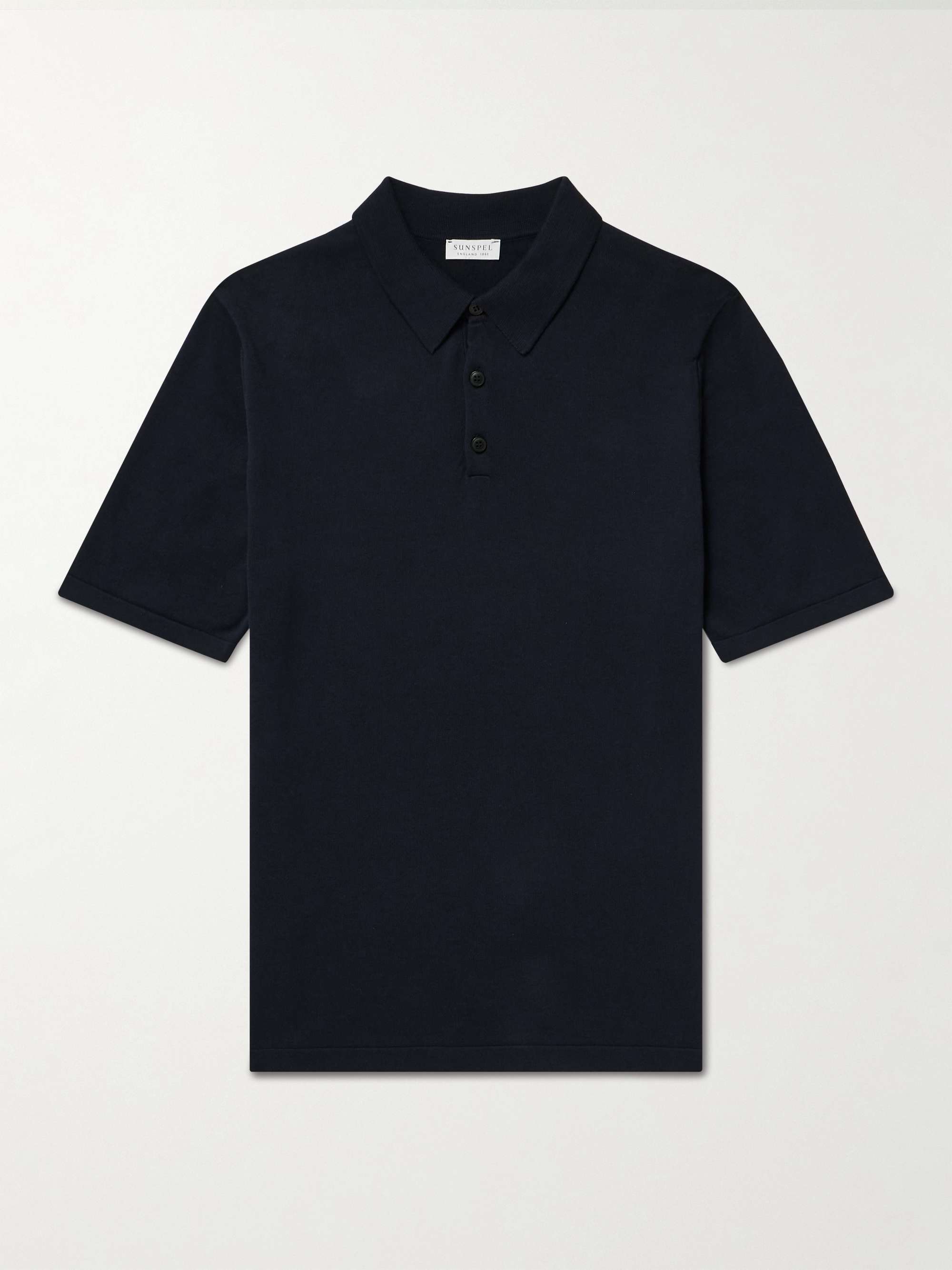 SUNSPEL Slim-Fit Sea Island Cotton Polo Shirt
