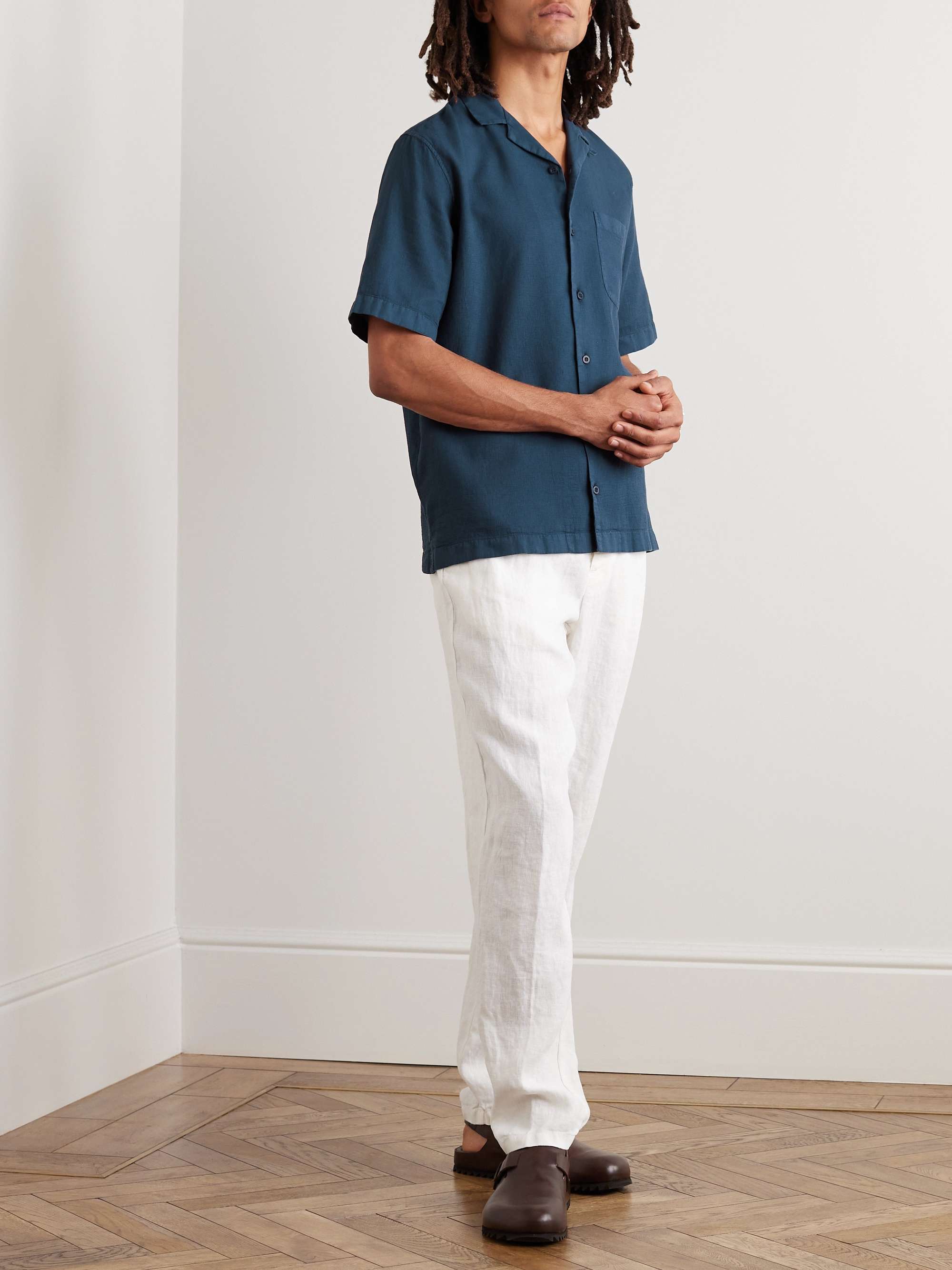 SUNSPEL CampCollar WaffleKnit Cotton Shirt for Men MR PORTER
