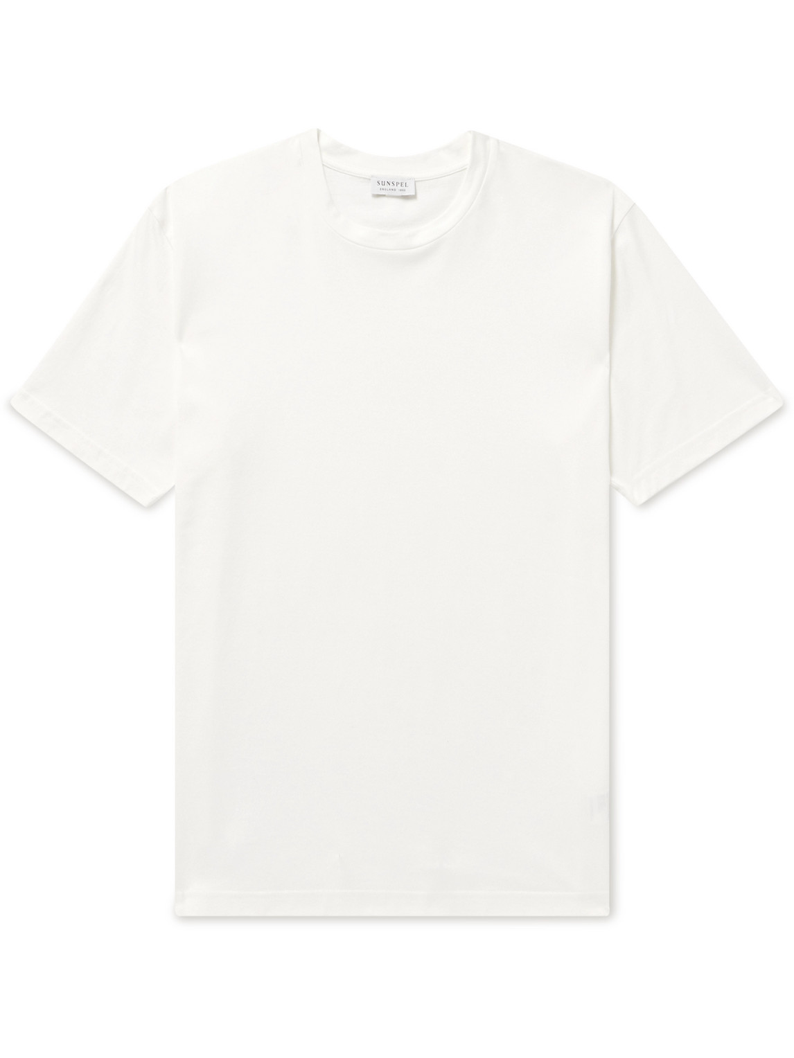 Sunspel Short-sleeve Henley T-shirt In White