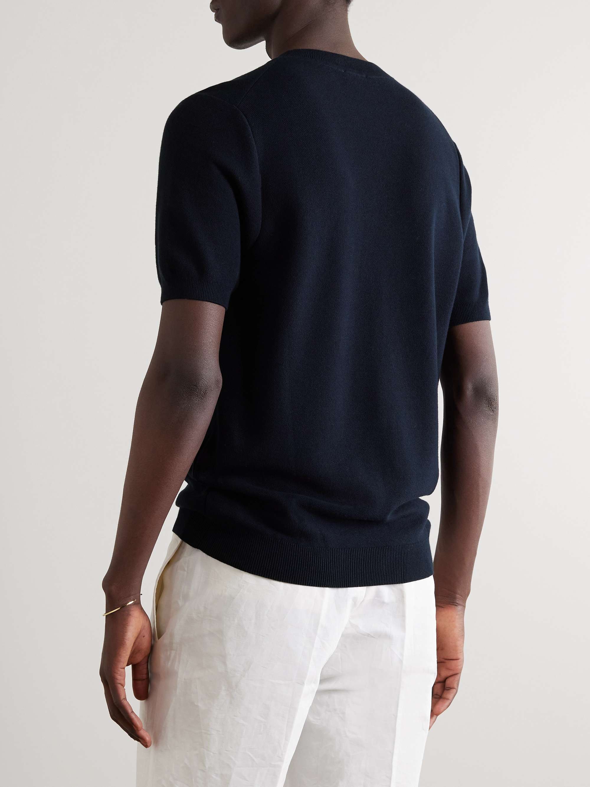 SUNSPEL Knitted Cotton T-Shirt