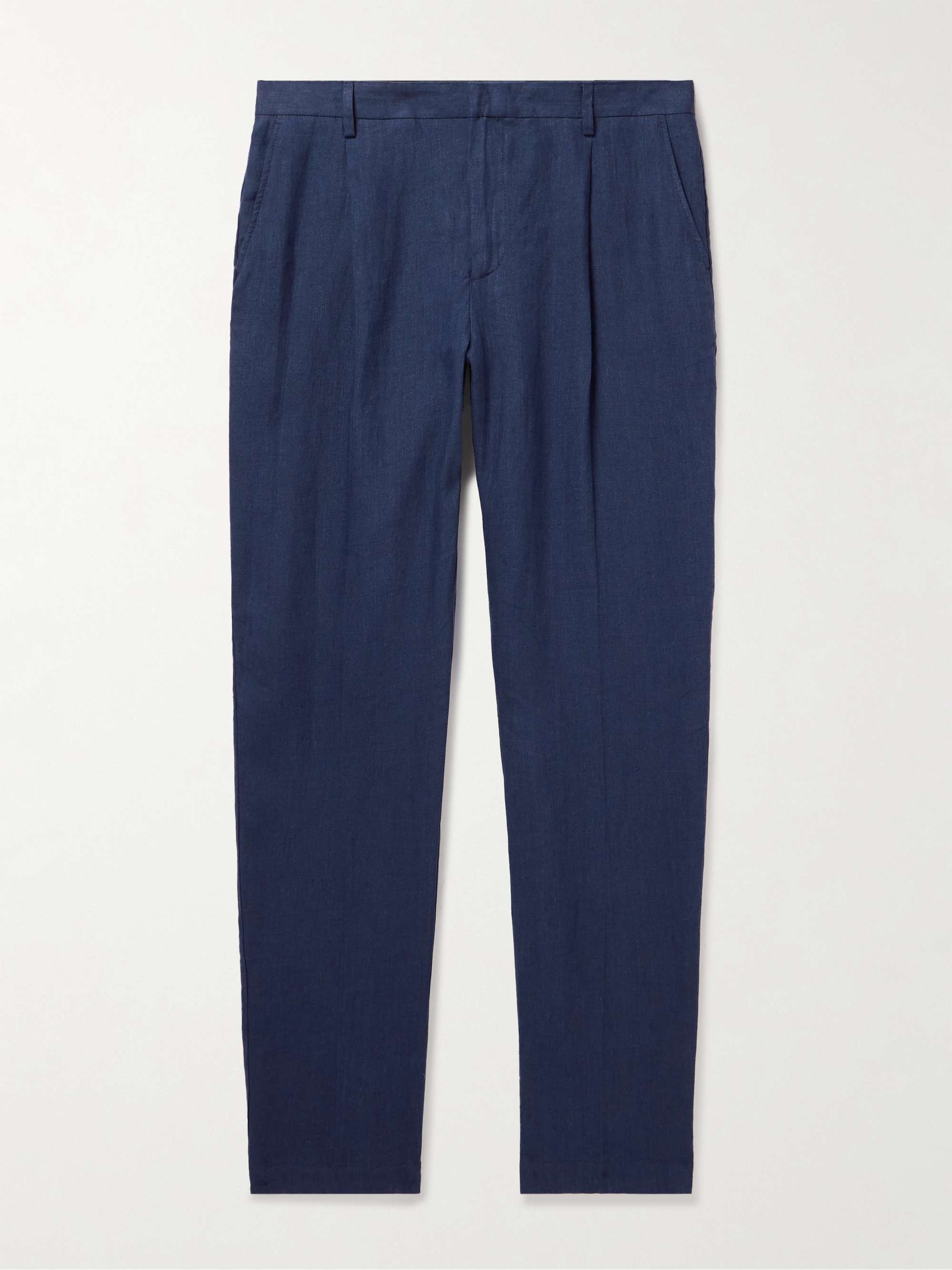 SUNSPEL Straight-Leg Pleated Linen Suit Trousers for Men | MR PORTER