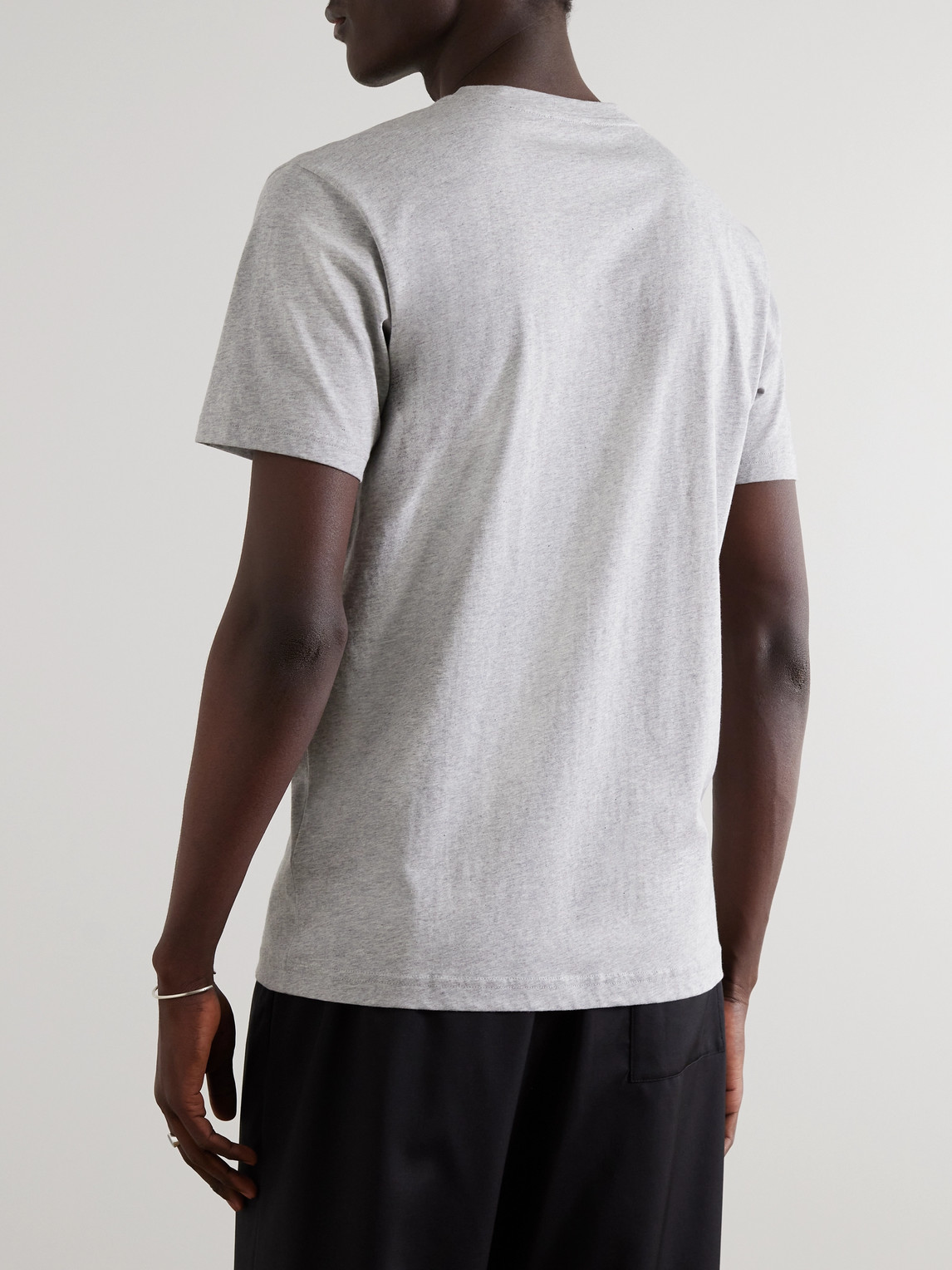 Shop Sunspel Riviera Supima Cotton-jersey T-shirt In Gray