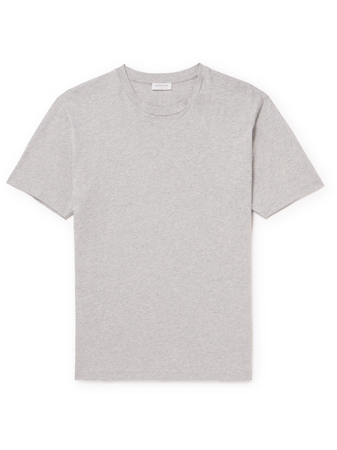 Shop Sunspel Riviera Supima Cotton-jersey T-shirt In Gray