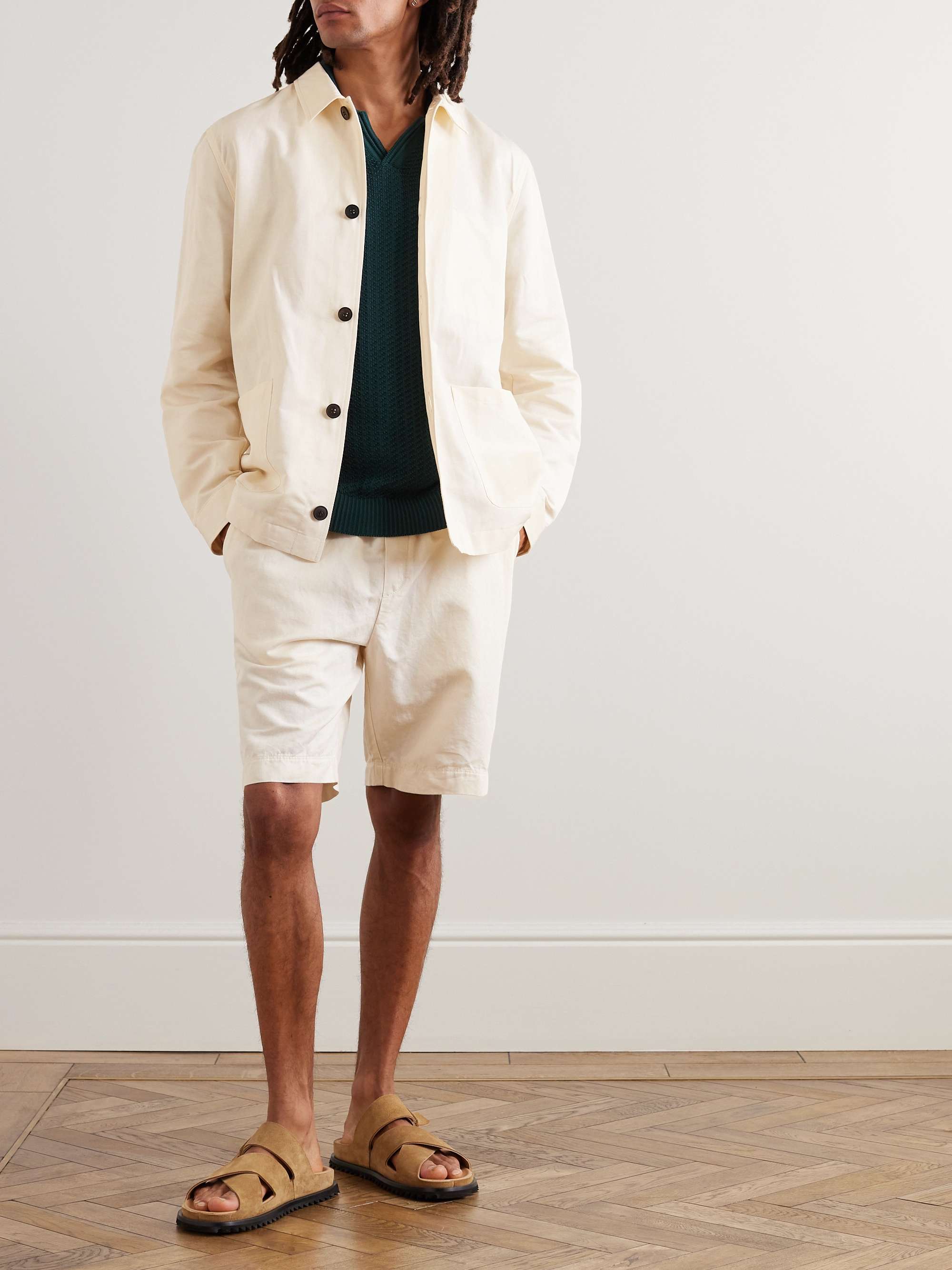 SUNSPEL Cotton and Linen-Blend Jacket