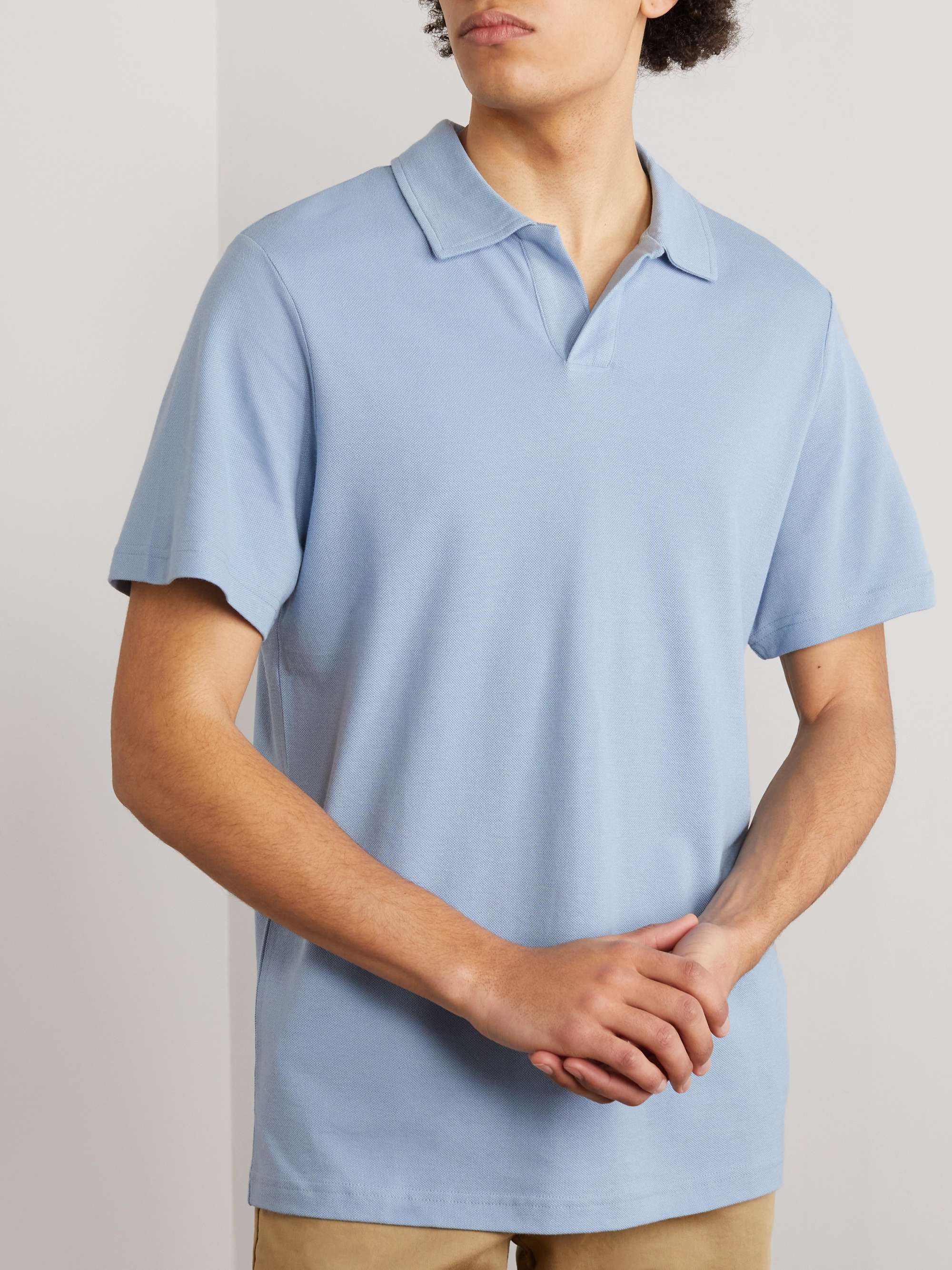NN07 Ross Cotton and Modal-Blend Polo Shirt