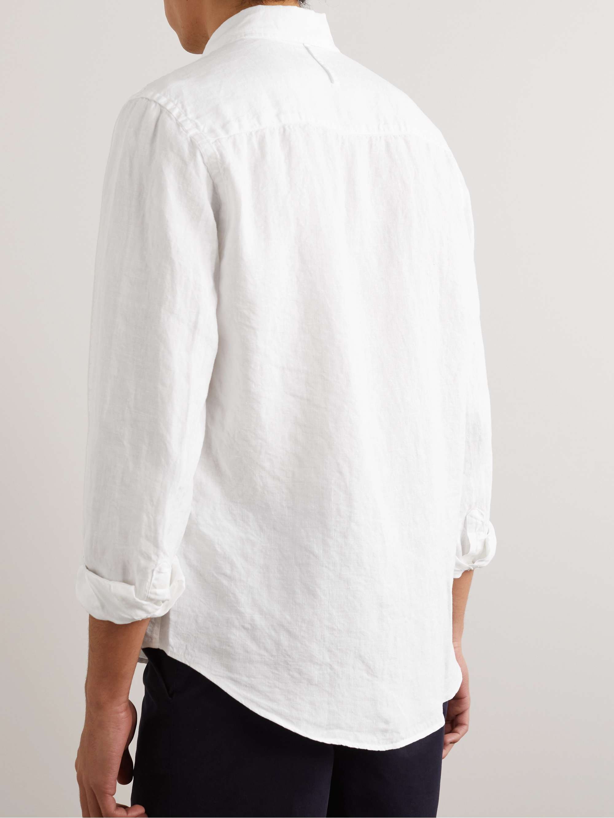 NN07 Arne Button-Down Collar Linen Shirt