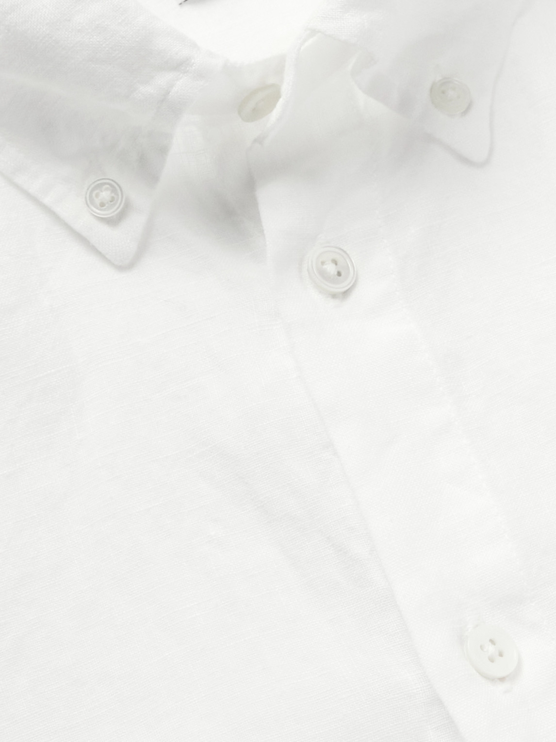 Shop Nn07 Arne Button-down Collar Linen Shirt In White