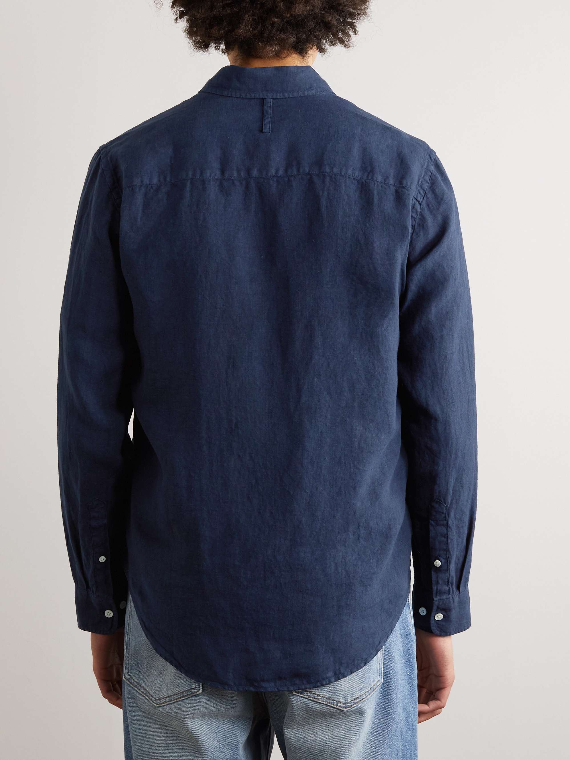 NN07 Arne ButtonDown Collar Linen Shirt for Men MR PORTER