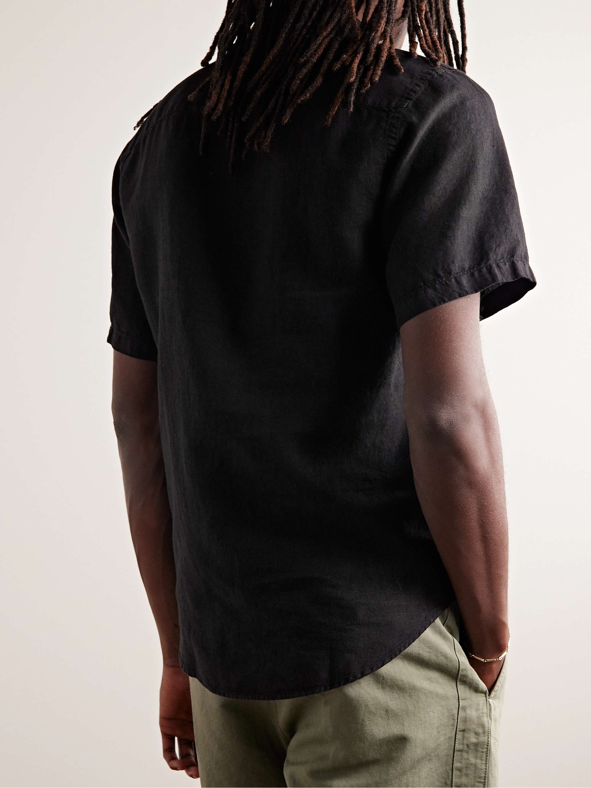 NN07 Arne Button-Down Collar Linen Shirt