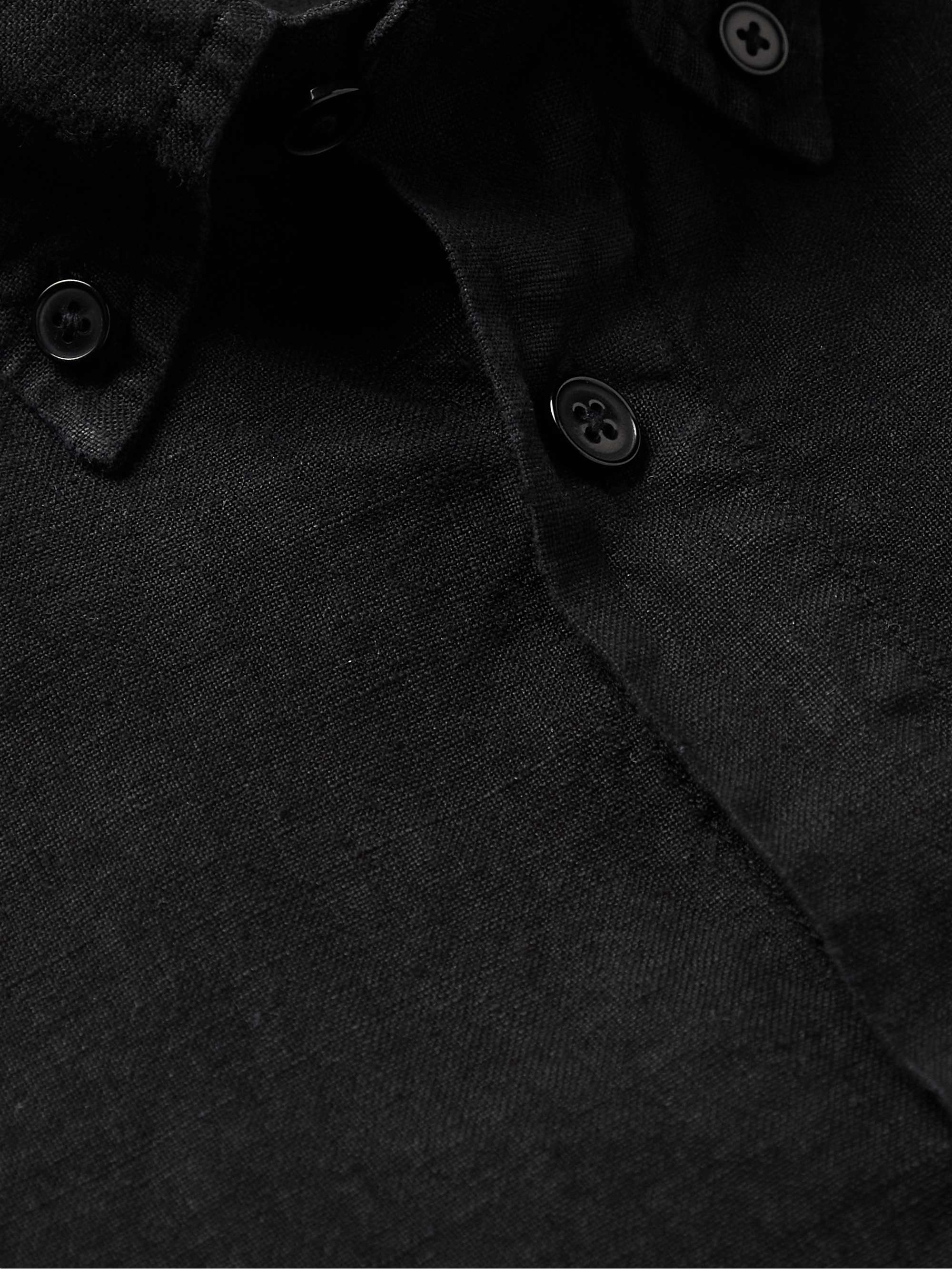NN07 Arne Button-Down Collar Linen Shirt