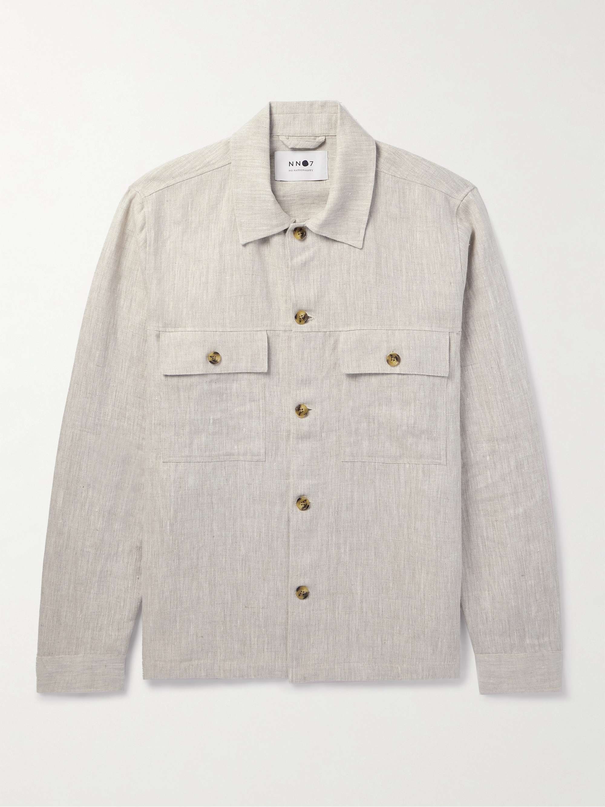 NN07 Wilas 1449 Linen Overshirt for Men | MR PORTER