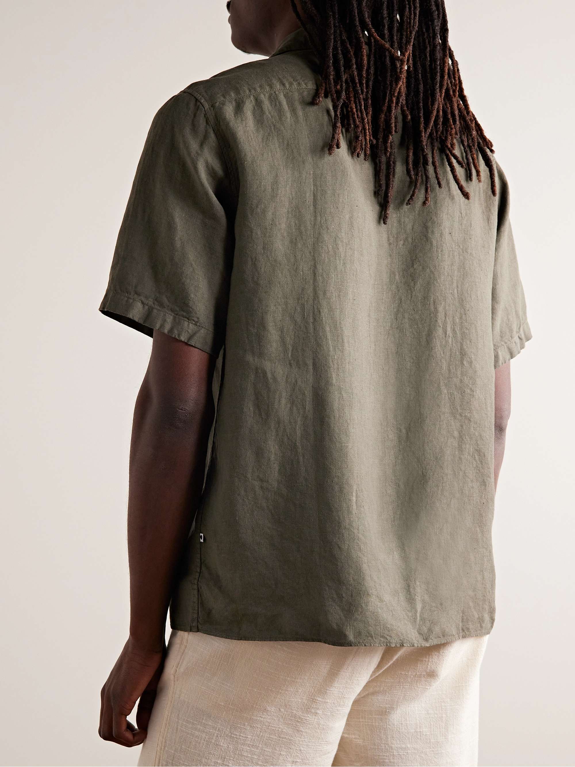 NN07 Julio 5029 Convertible-Collar Linen Shirt