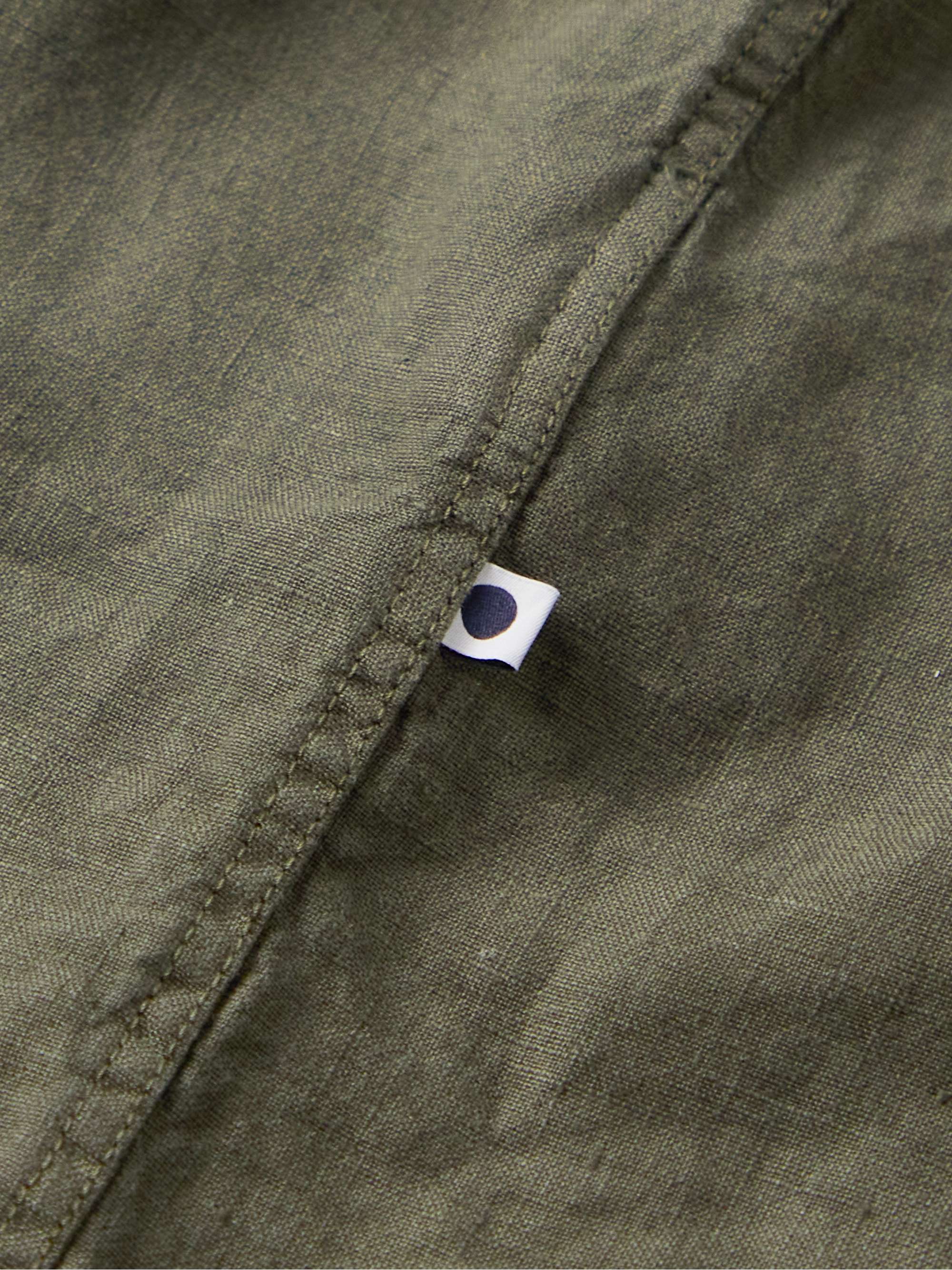 NN07 Julio 5029 Convertible-Collar Linen Shirt