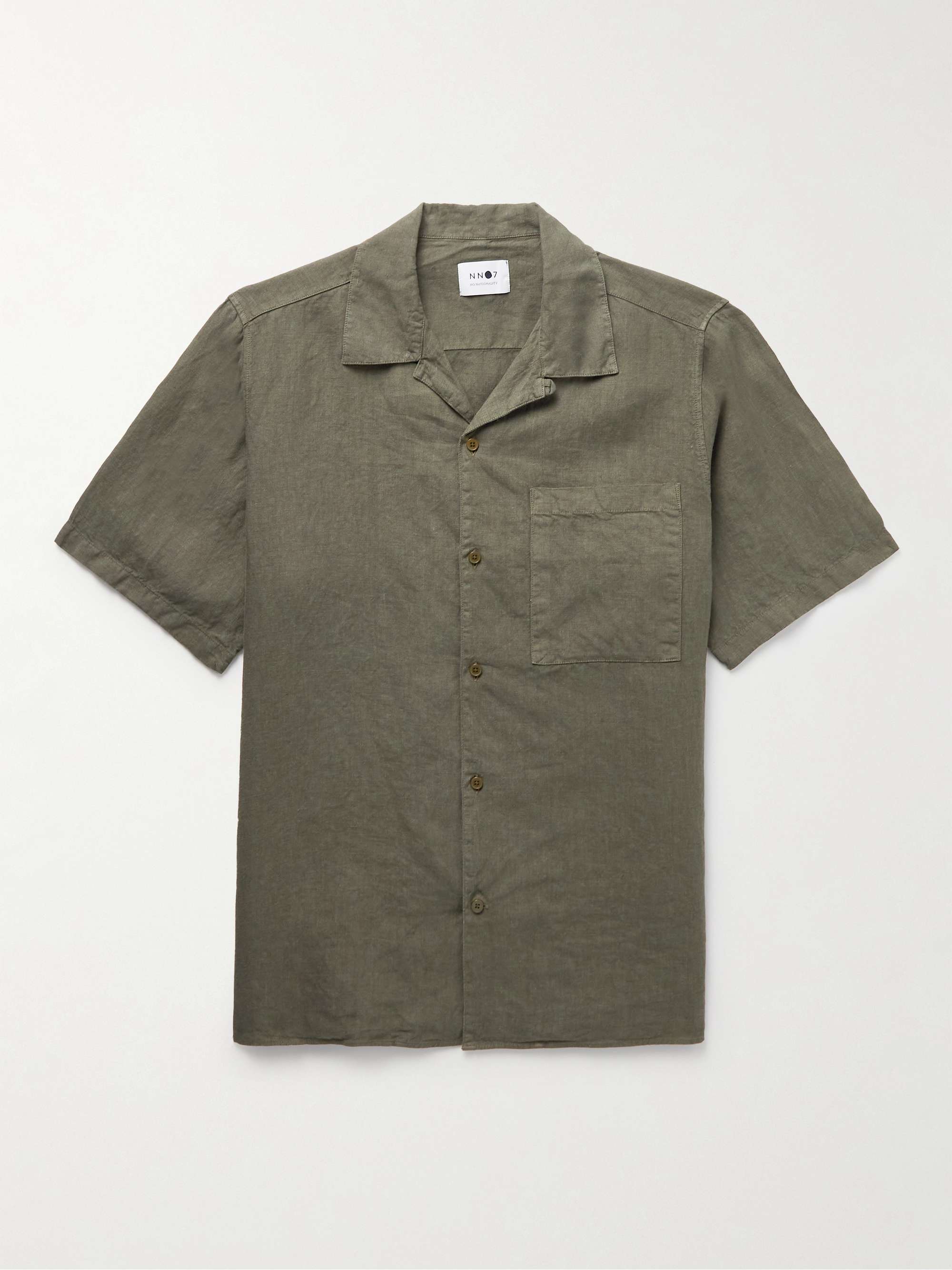 NN07 Julio 5029 Convertible-Collar Linen Shirt