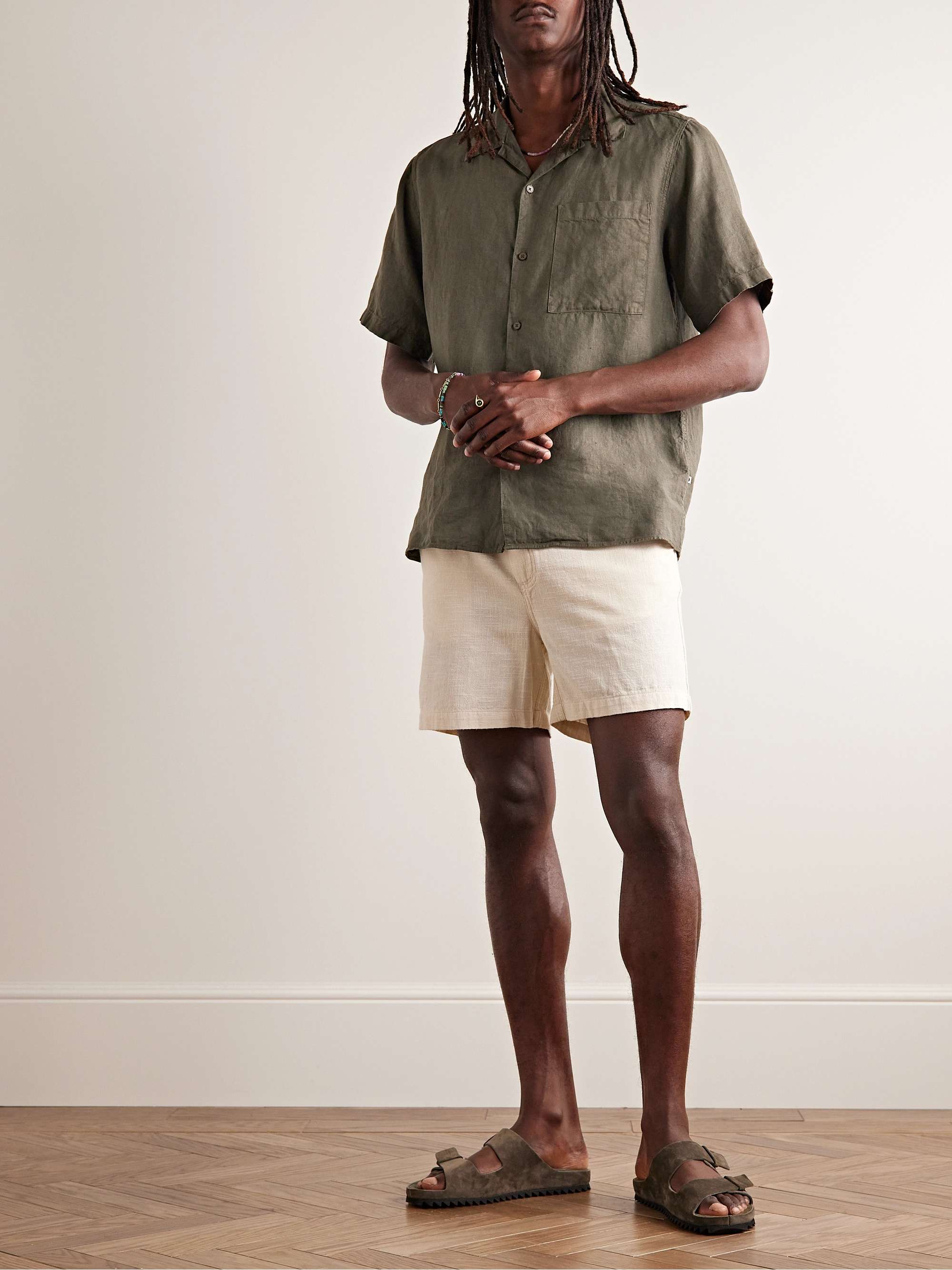 NN07 Julio 5029 Convertible-Collar Linen Shirt
