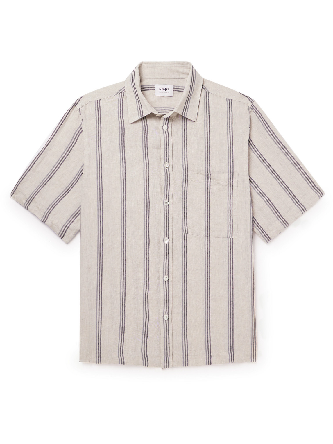 NN07 HANS 5220 STRIPED LINEN SHIRT